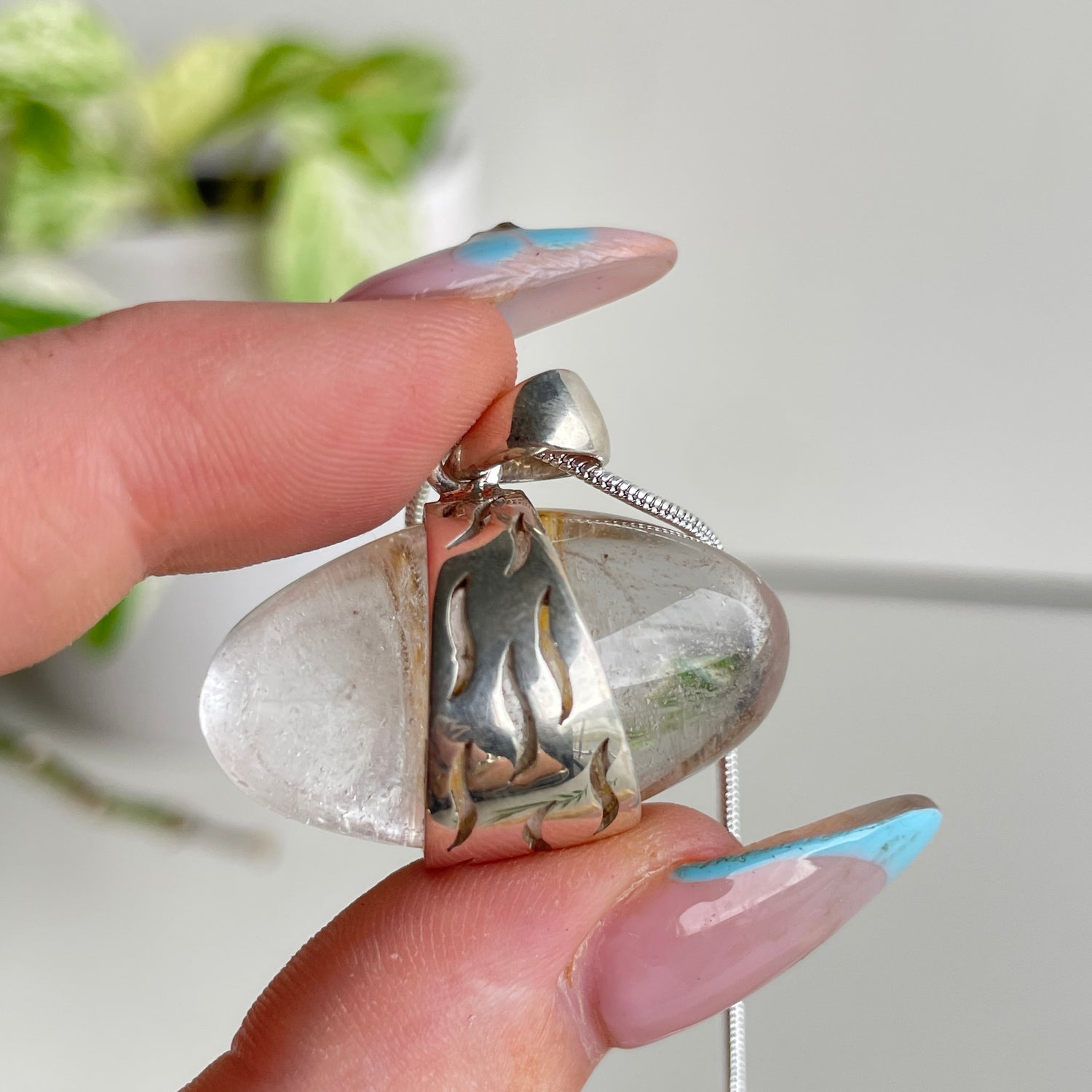 Clear Quartz Lingham Pendant