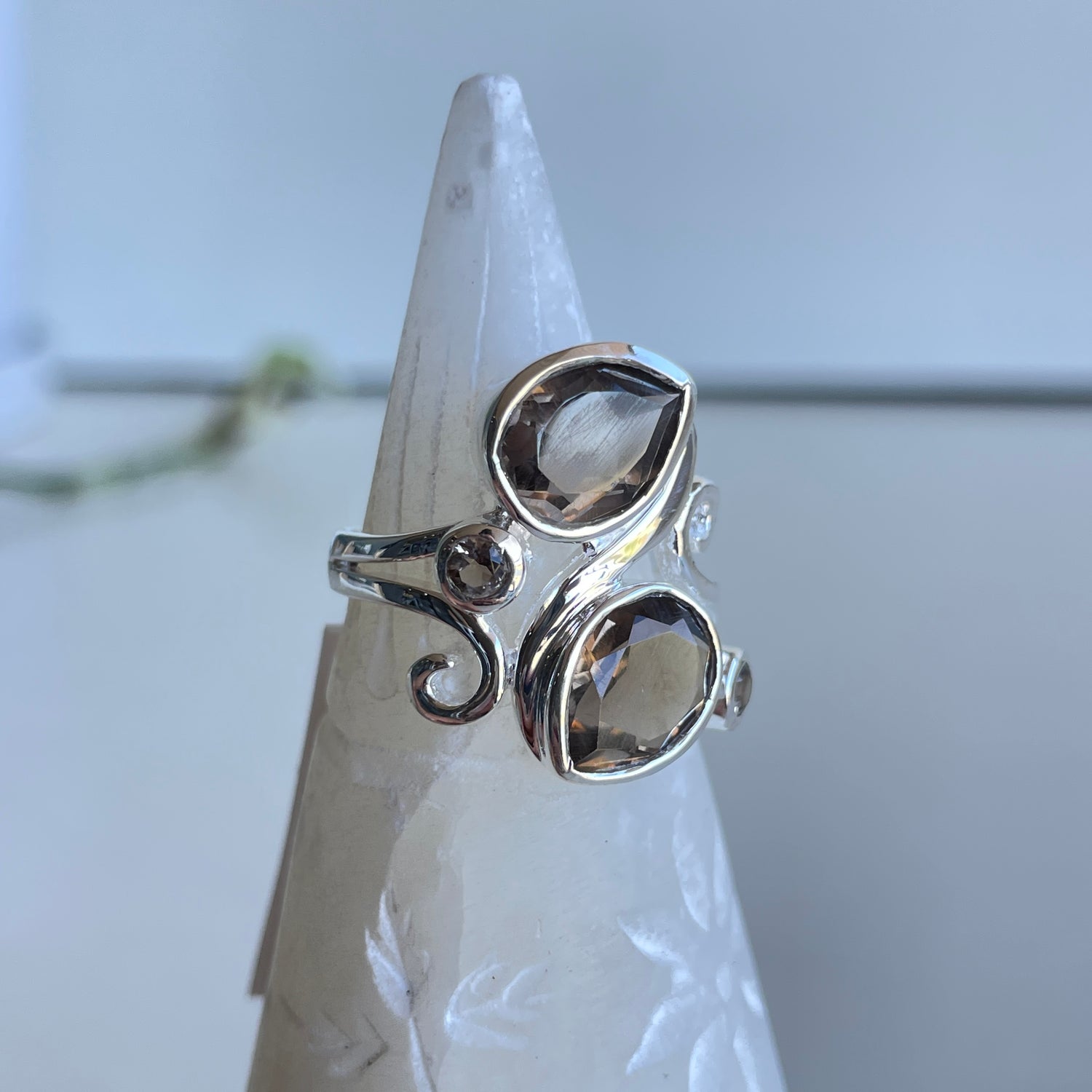 Smoky Quartz Multi Stone Ring R3838