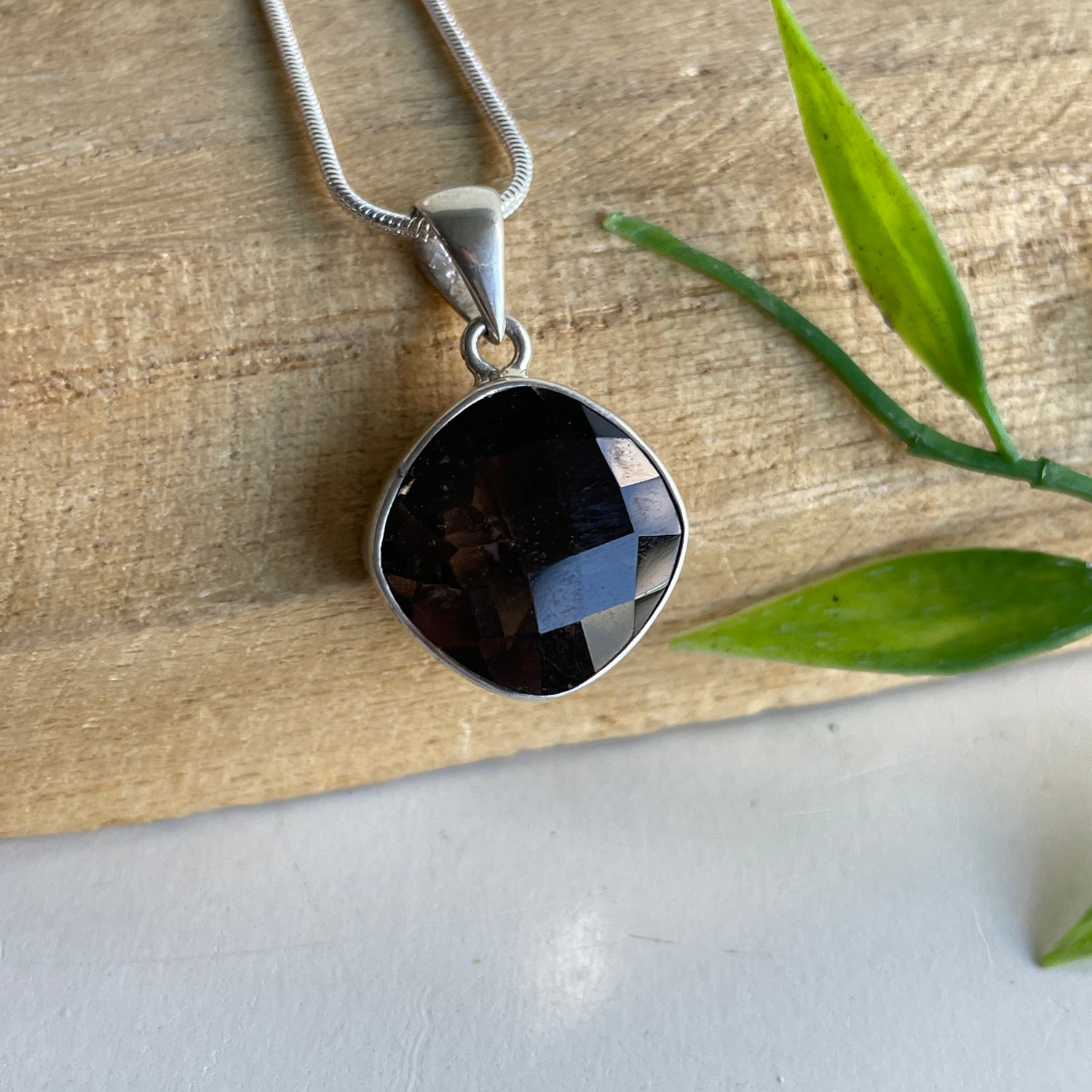 Smoky Quartz Faceted Pendant