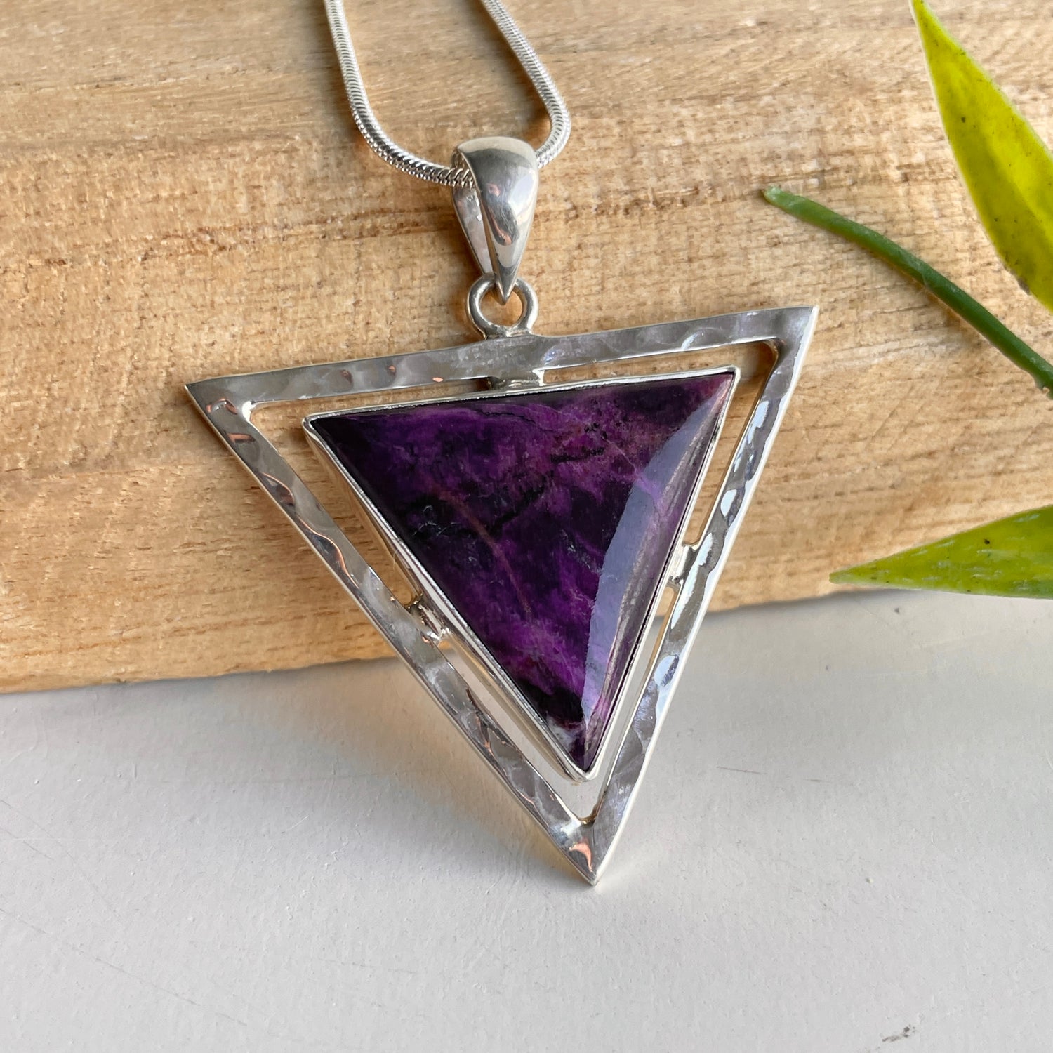 Sugilite Triangle Pendant