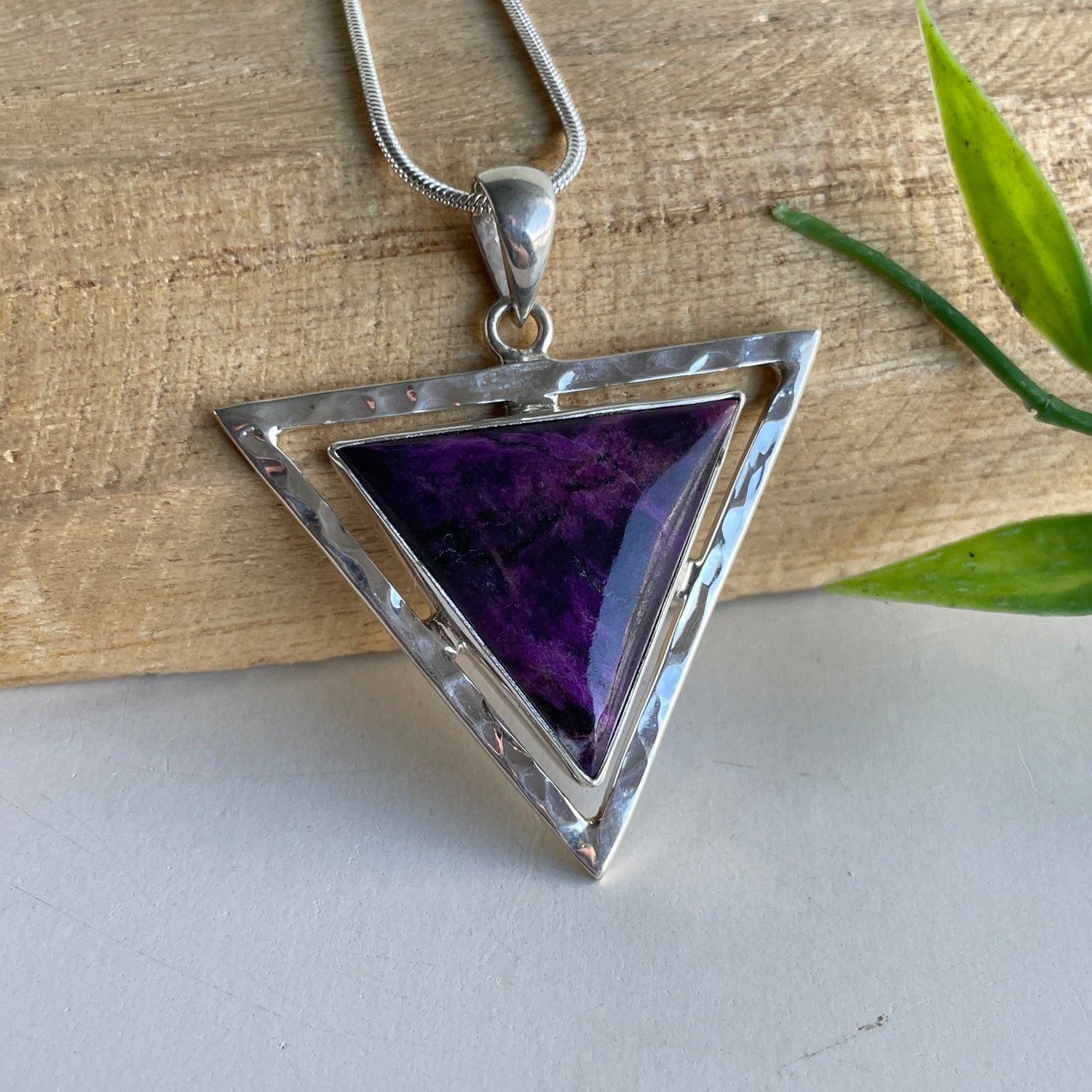 Sugilite Triangle Pendant