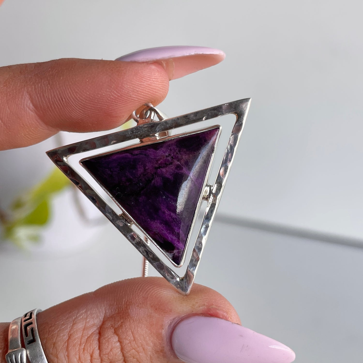 Sugilite Triangle Pendant