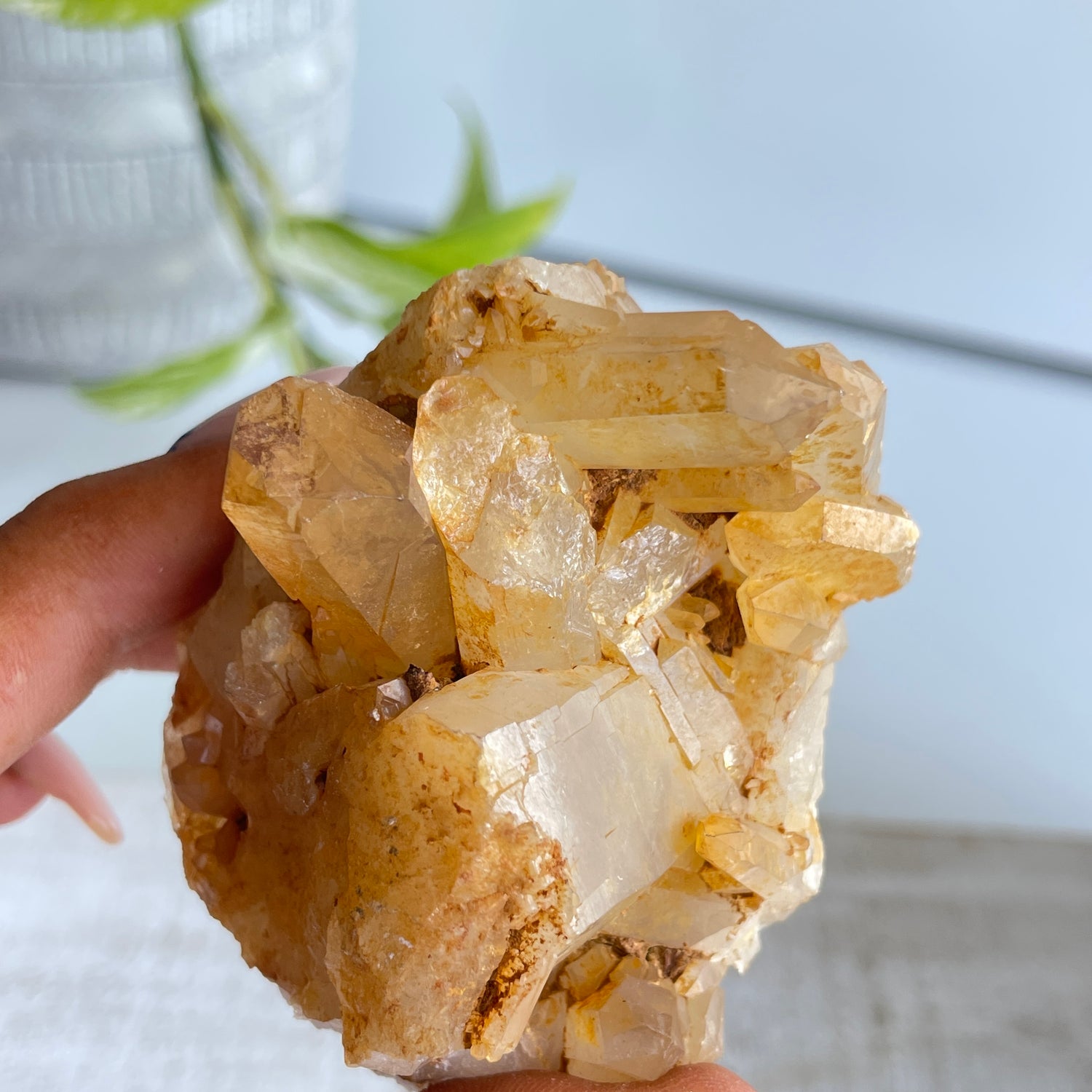 Tangerine Quartz Cluster 144g