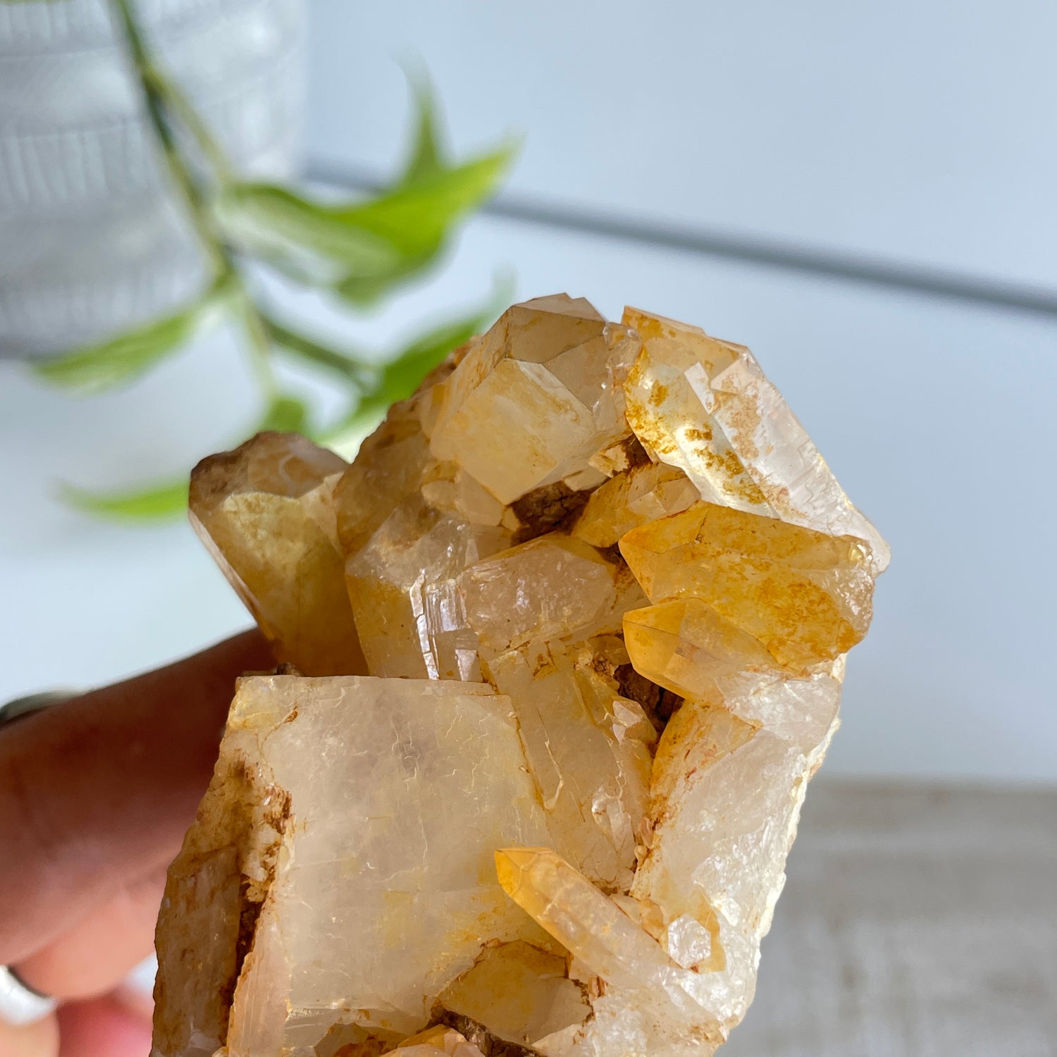 Tangerine Quartz Cluster 144g