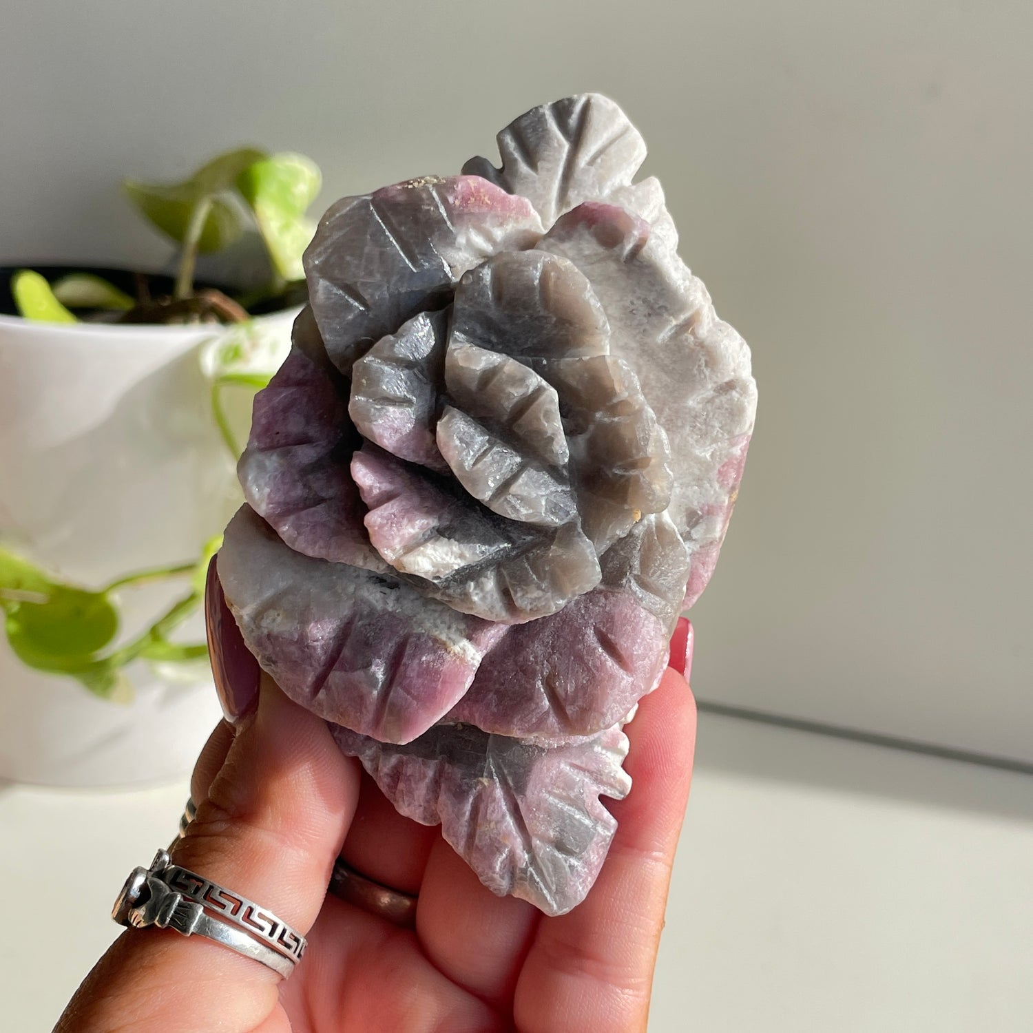 Pink Tourmaline Flower 9.7cm
