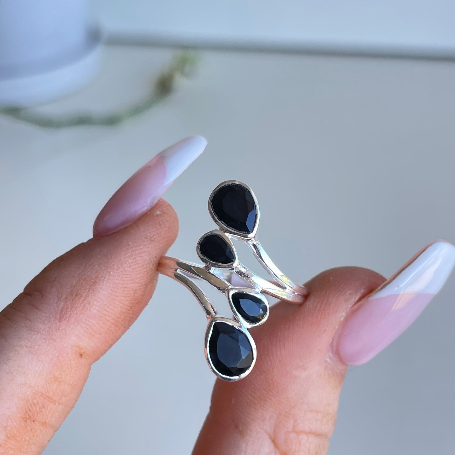 Black Onyx Multi Stone Ring R4795