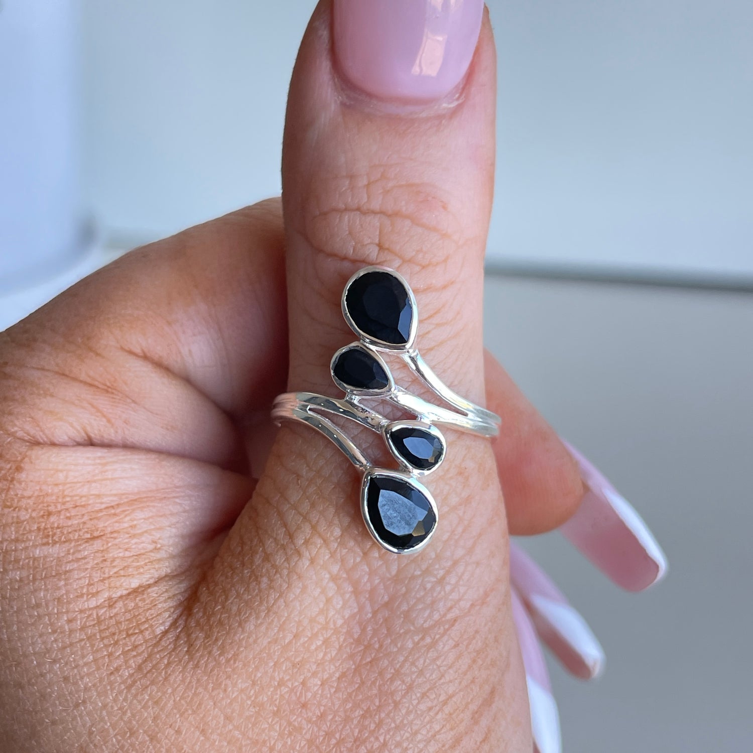 Black Onyx Multi Stone Ring R4795