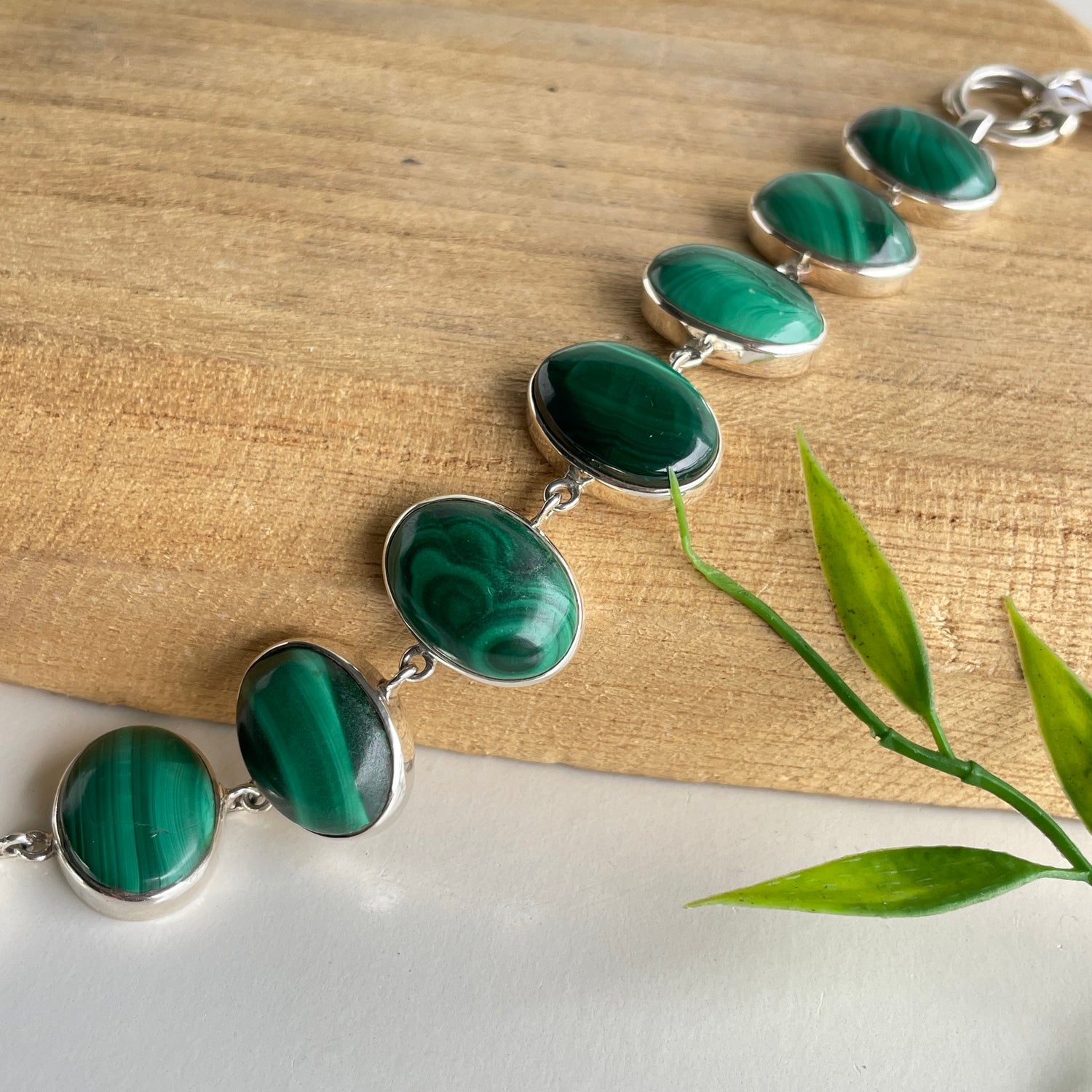 Malachite Oval Bracelet