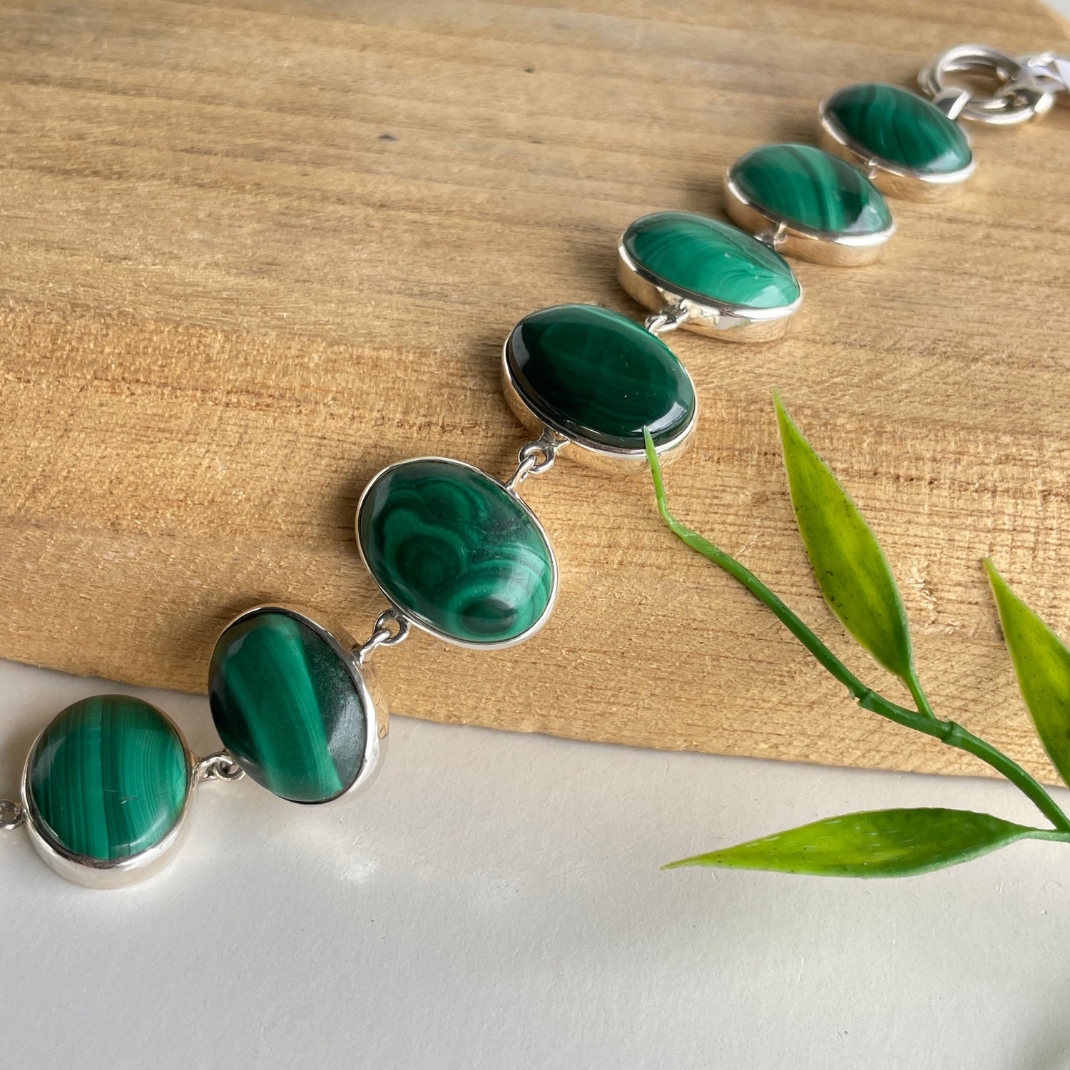 Malachite Oval Bracelet