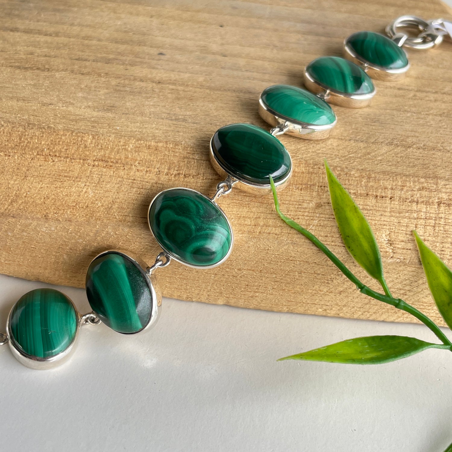 Malachite Oval Bracelet