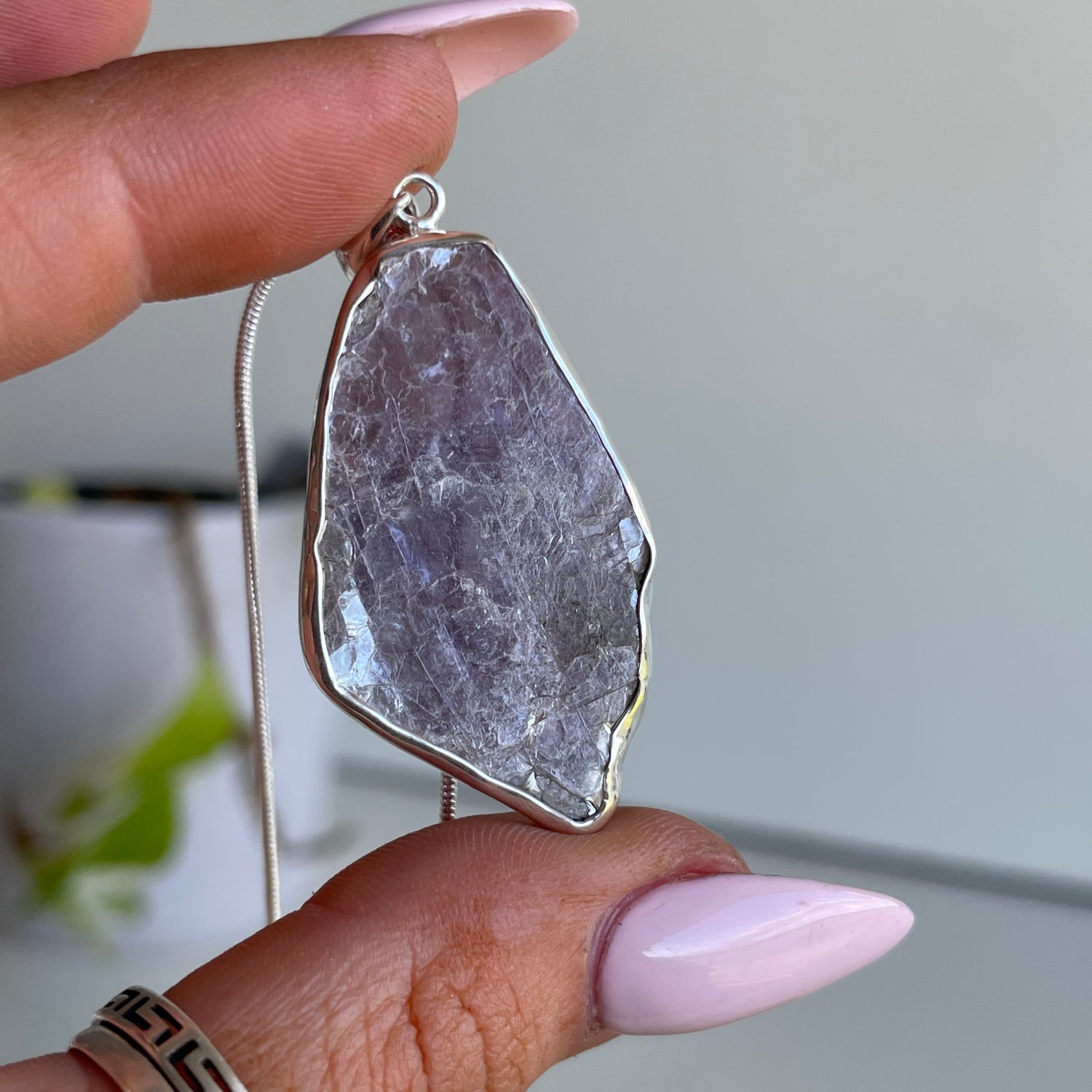 Lepidolite Mica Pendant