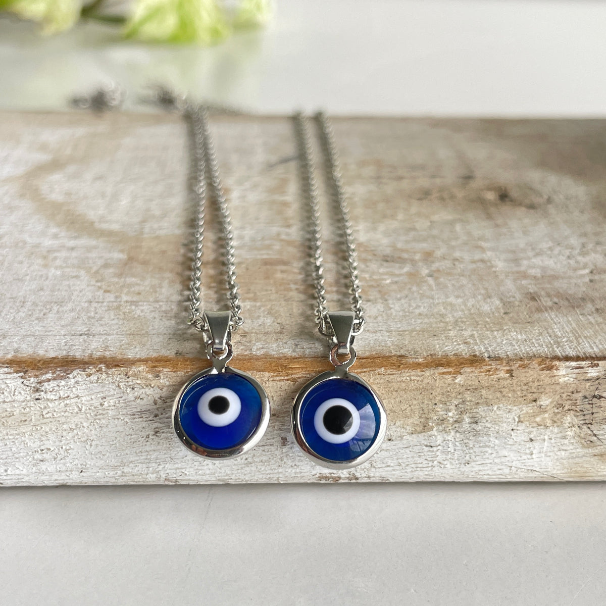 Silver Evil Eye Necklace