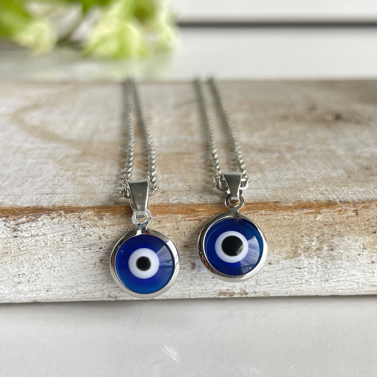 Silver Evil Eye Necklace