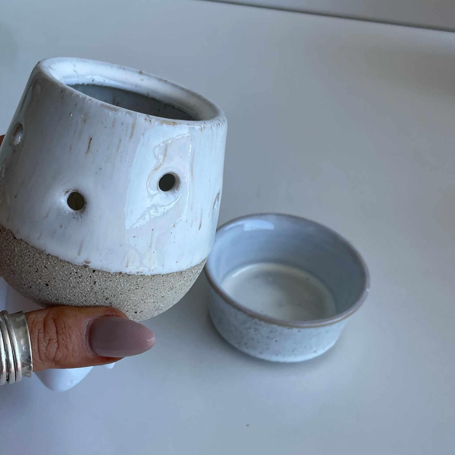 Rustic White Pluggable Wax Warmer