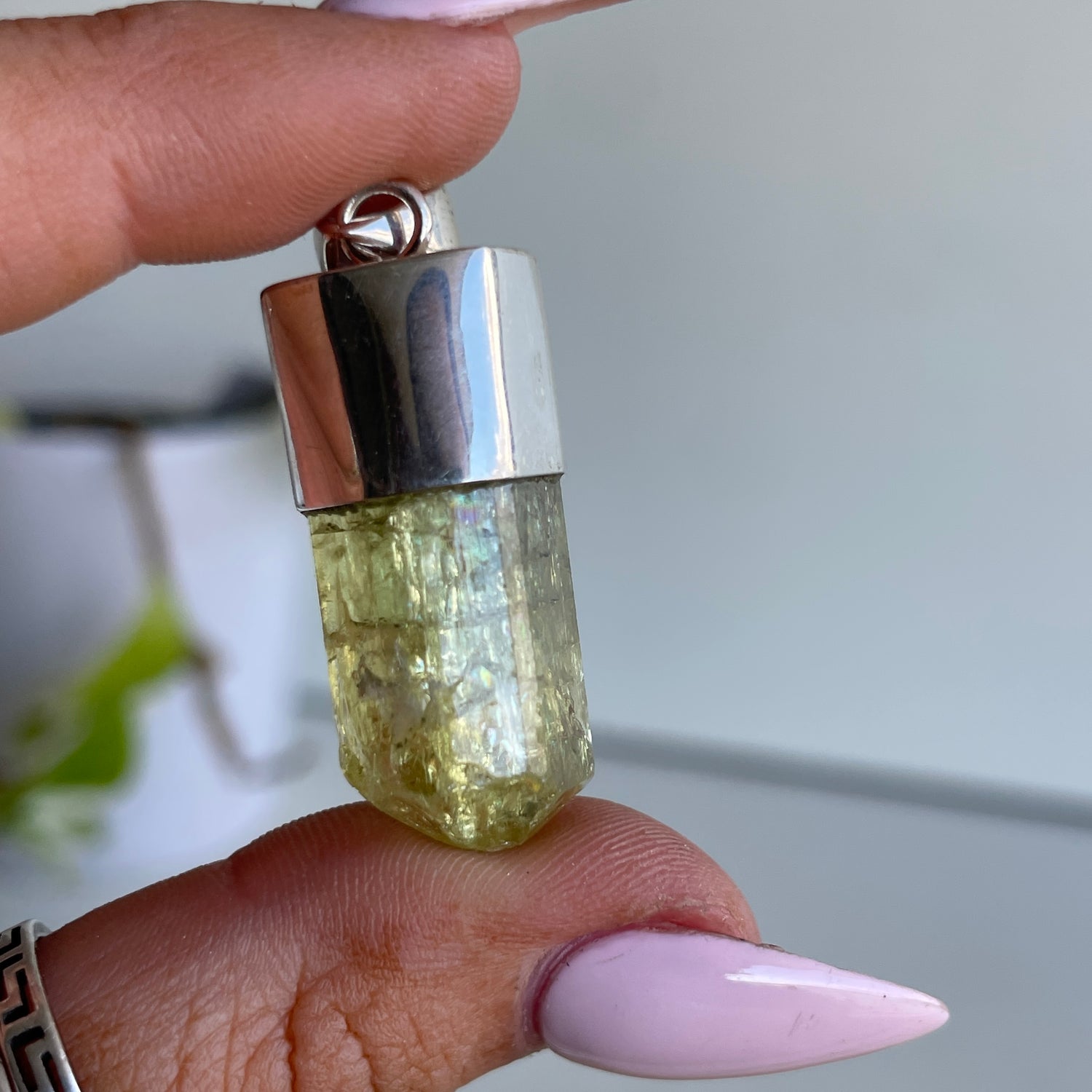Yellow Apatite Pendant