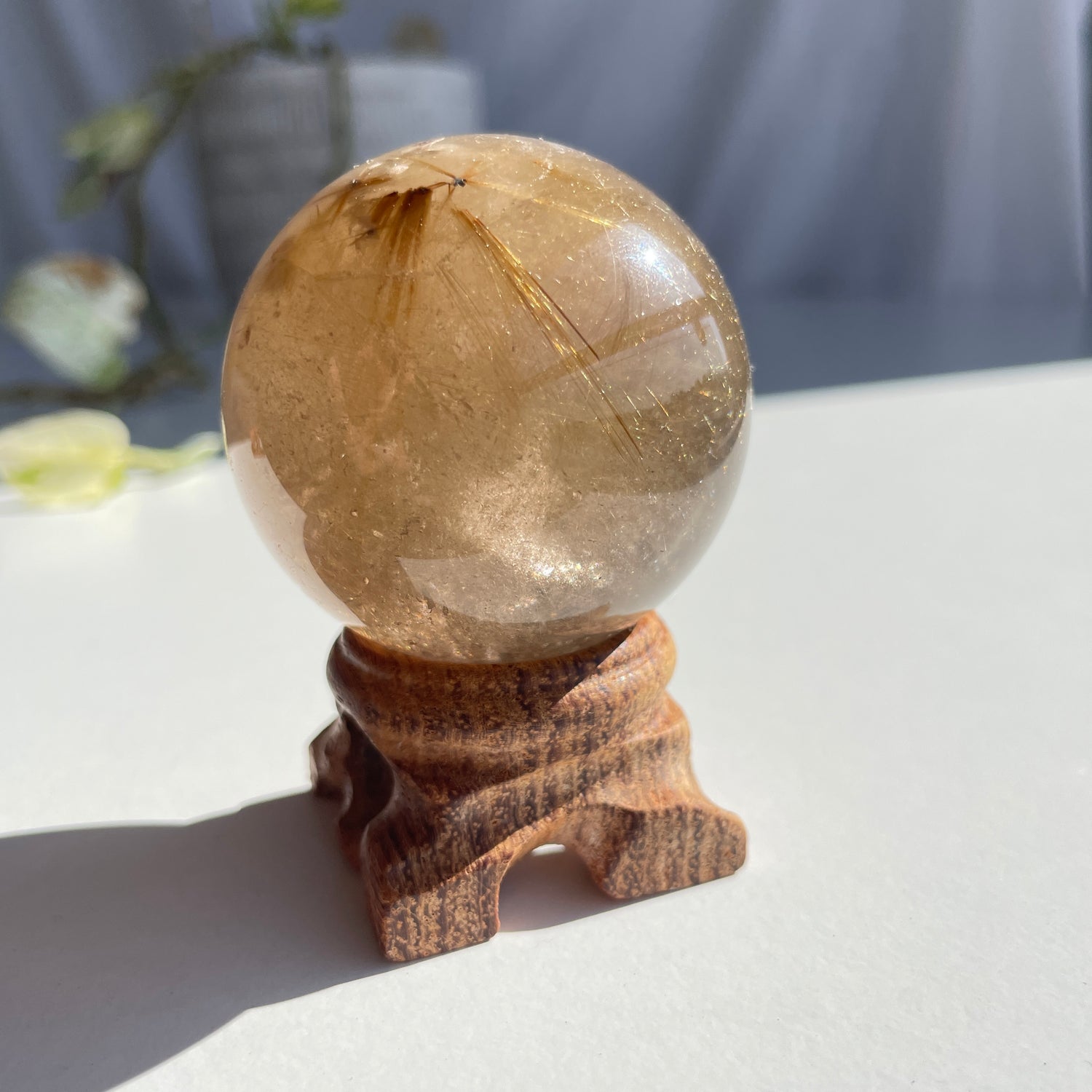 Rutilated Quartz Sphere 5cm
