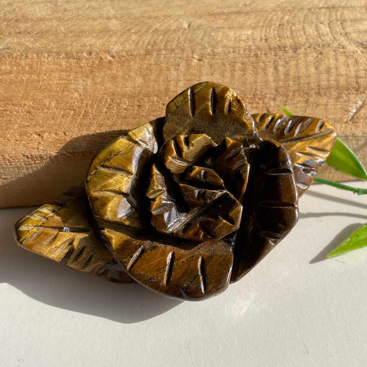 Tigers Eye Flower 7.4cm