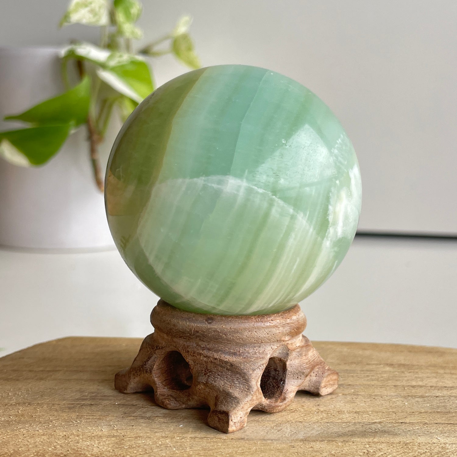 Pistachio Calcite Sphere 6.3cm