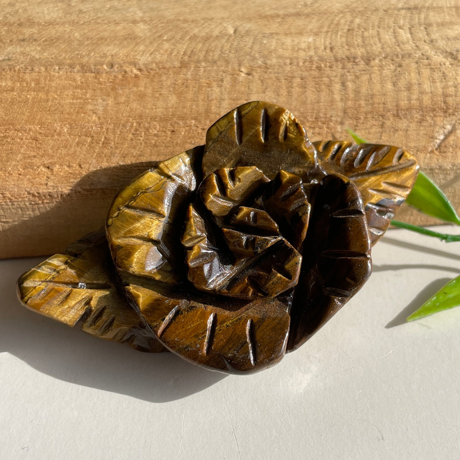 Tigers Eye Flower 7.4cm