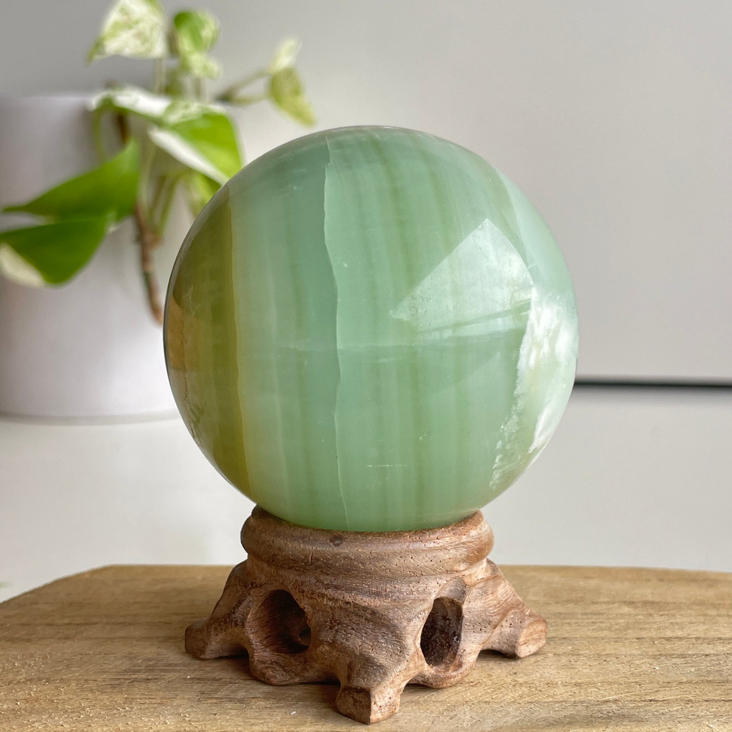 Pistachio Calcite Sphere 6.3cm