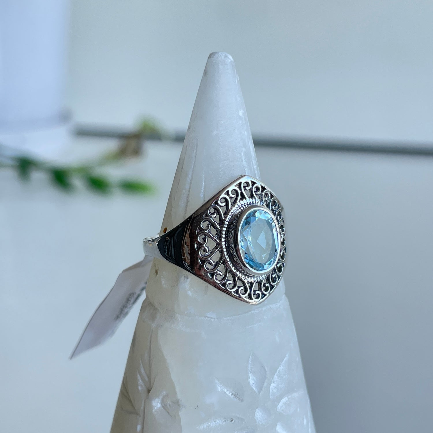 Blue Topaz Oval Ring