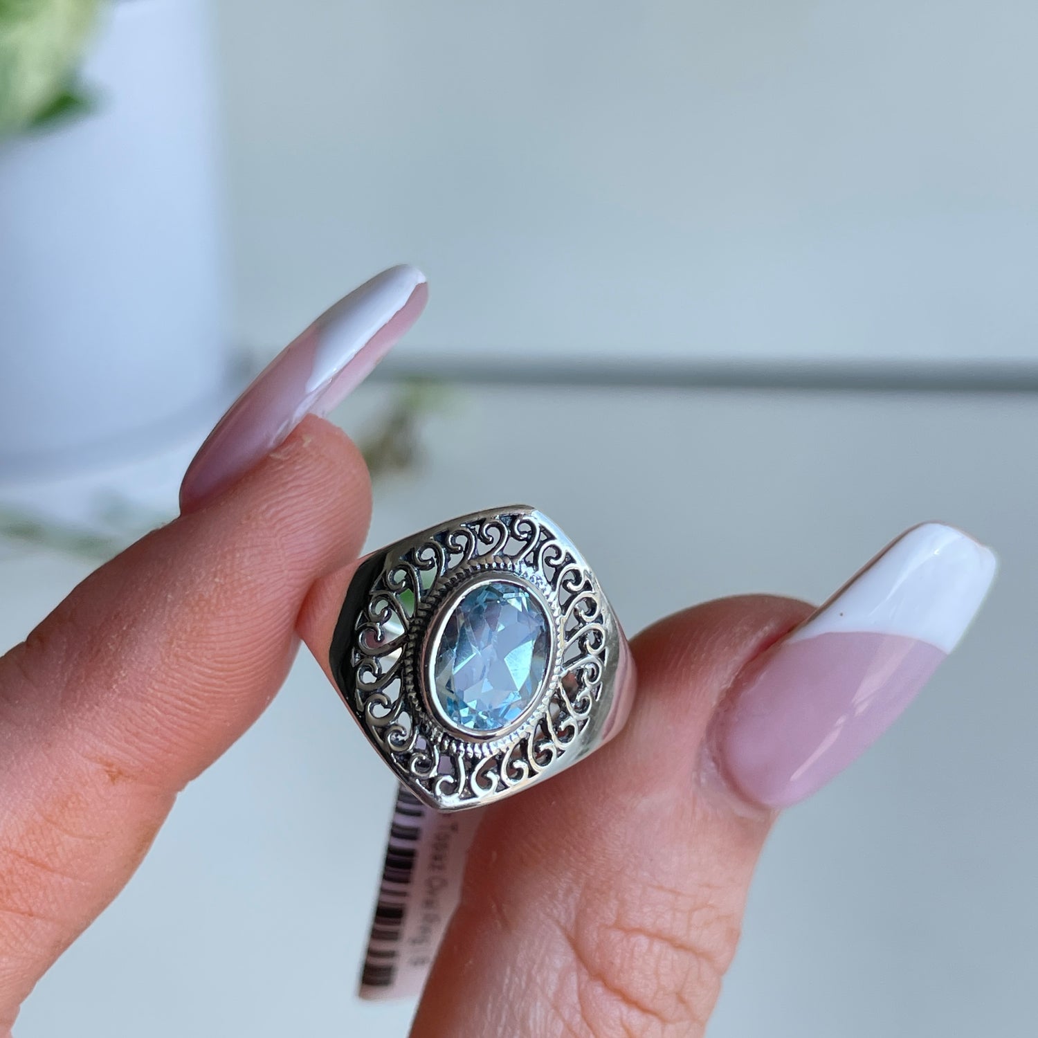 Blue Topaz Oval Ring