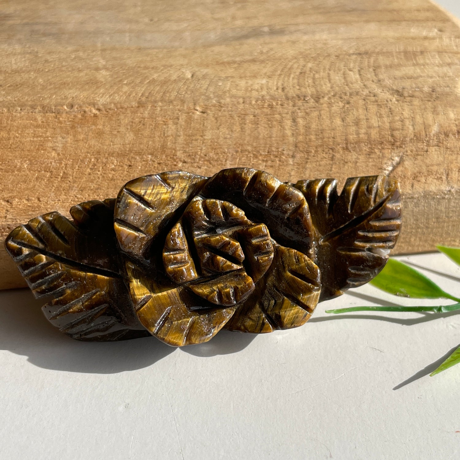 Tigers Eye Flower 7.4cm