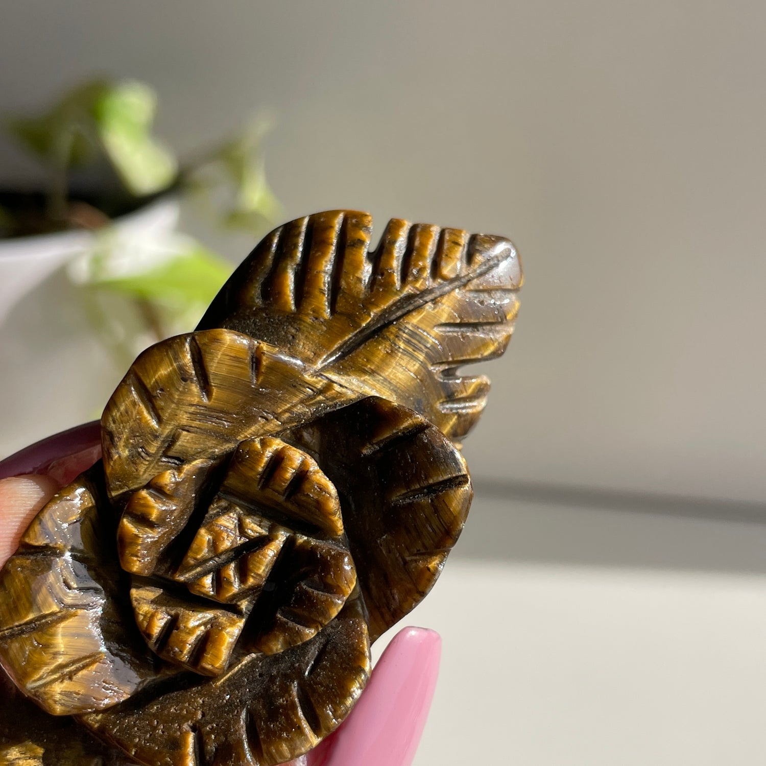 Tigers Eye Flower 7.4cm