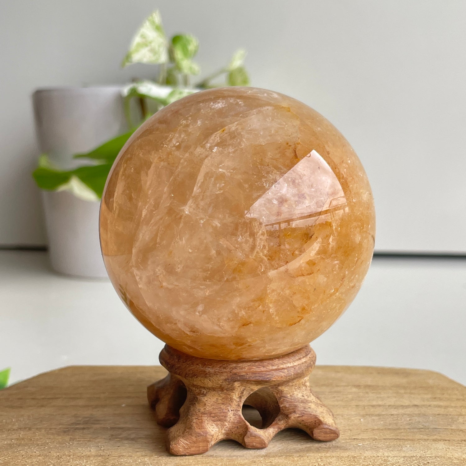Golden Healer Quartz Sphere 7.4cm