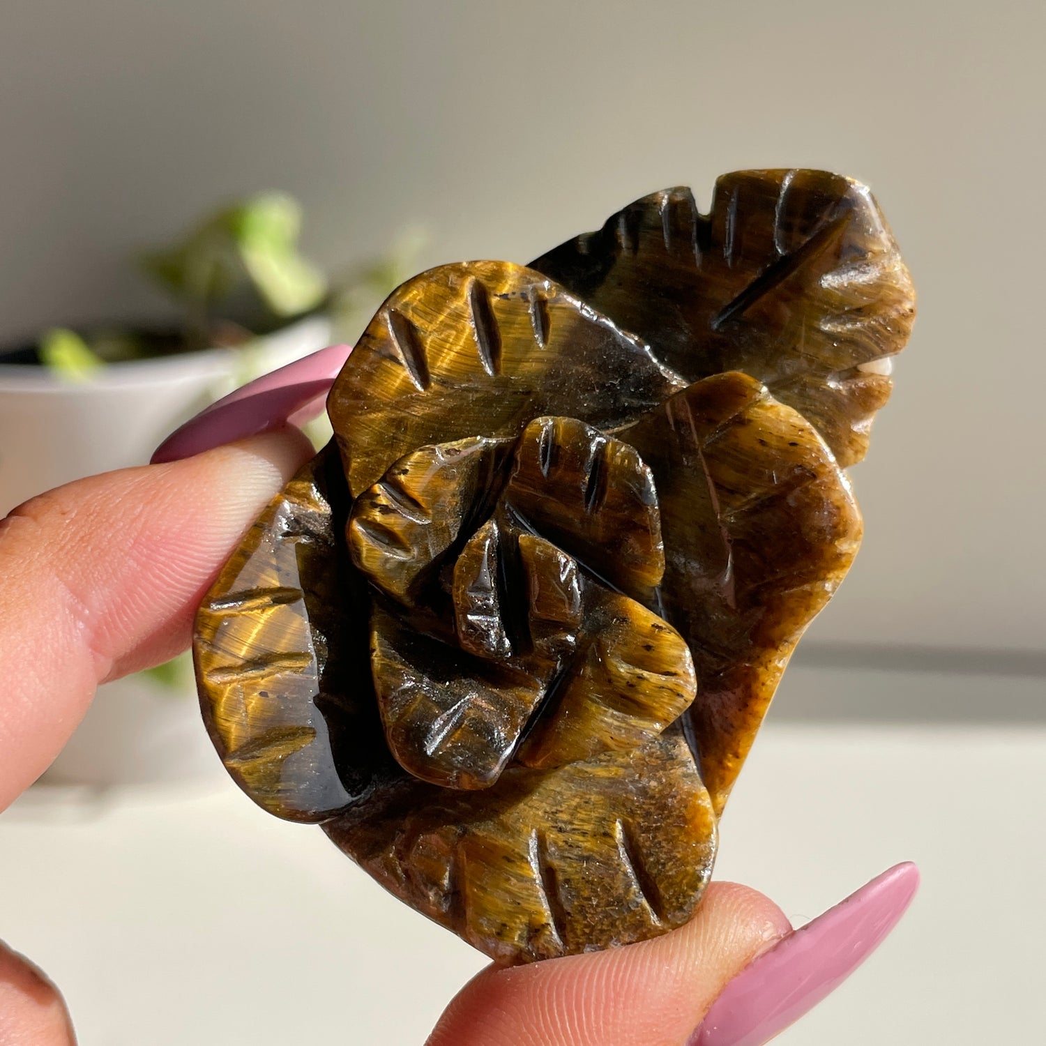 Tigers Eye Flower 5.9cm