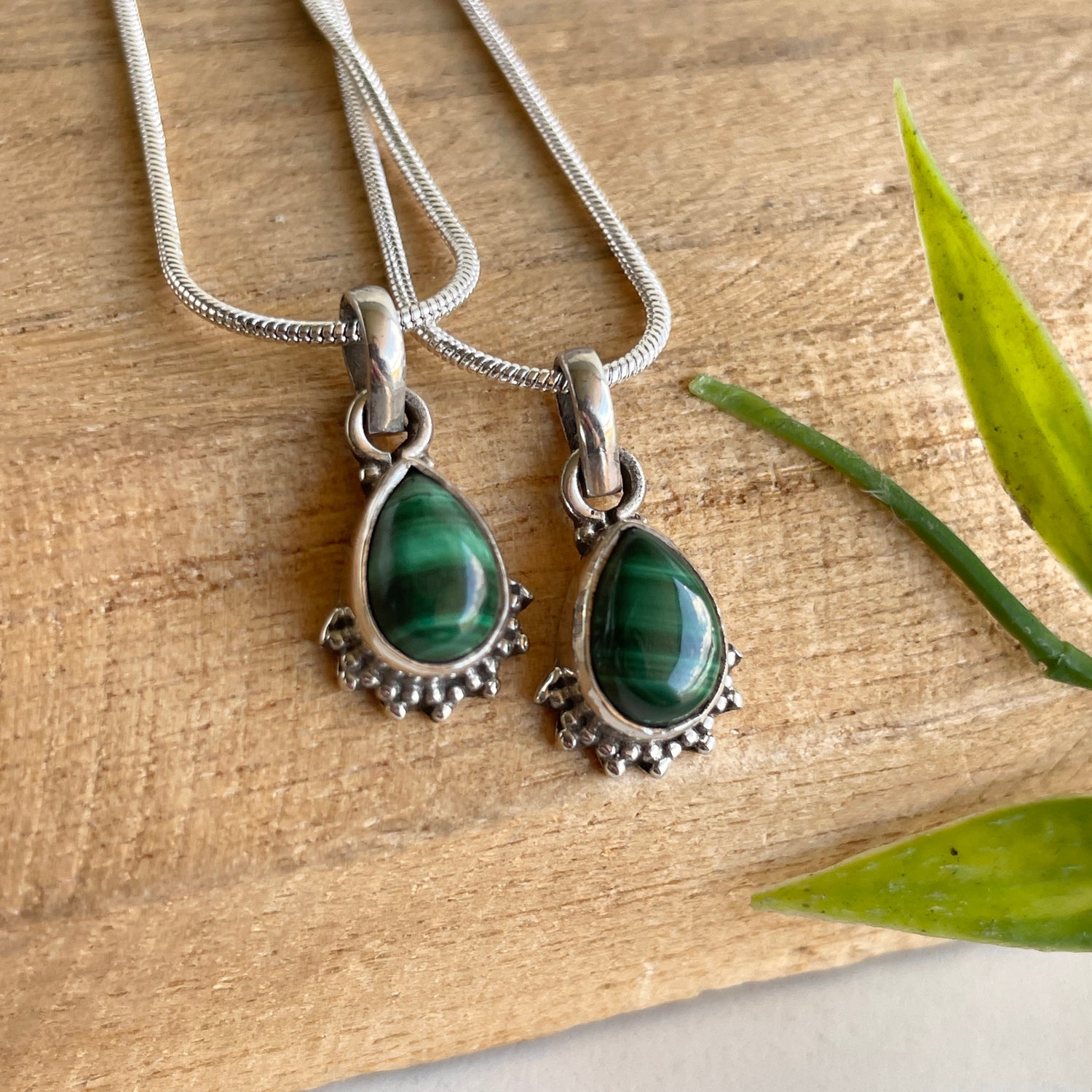 Malachite Teardrop Pendant