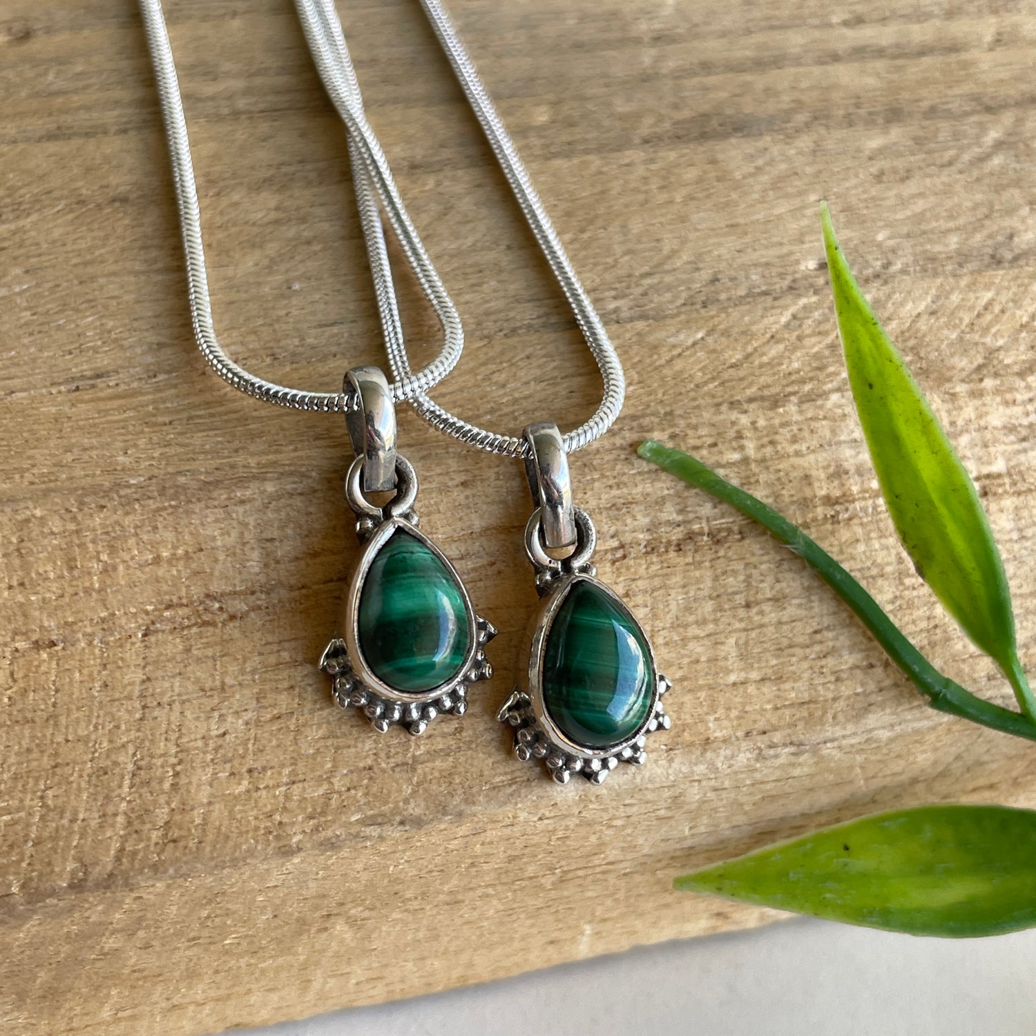 Malachite Teardrop Pendant