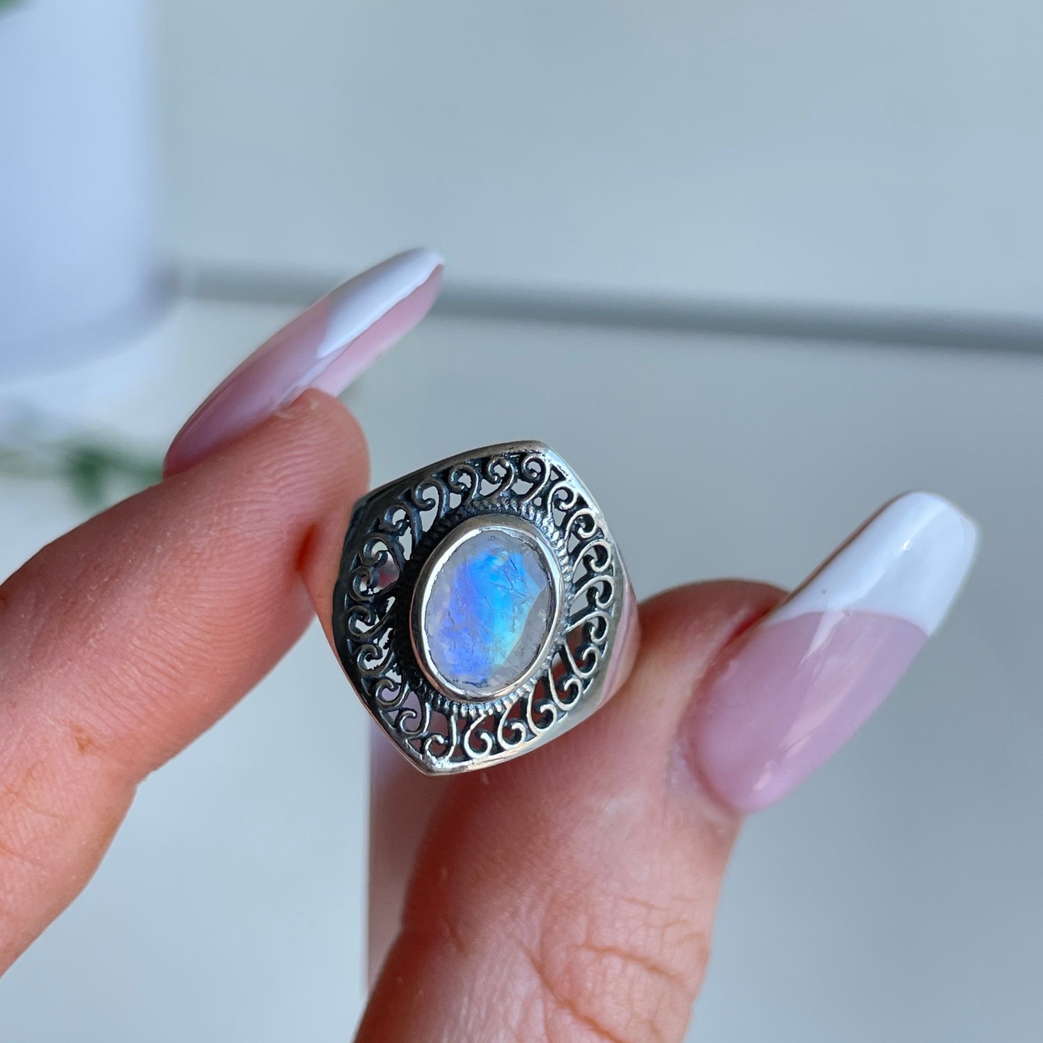Moonstone Oval Ring