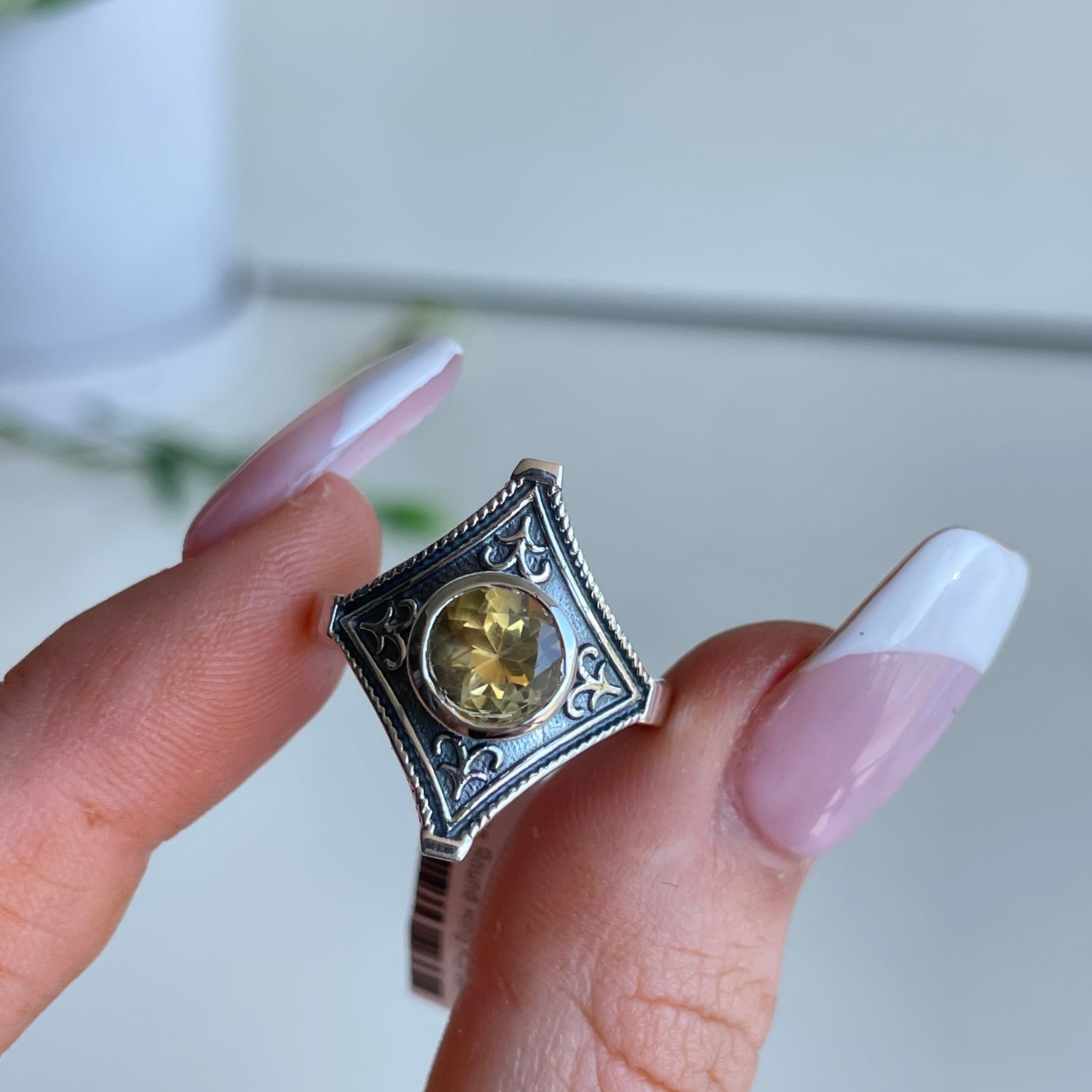Citrine Round Ring R3766