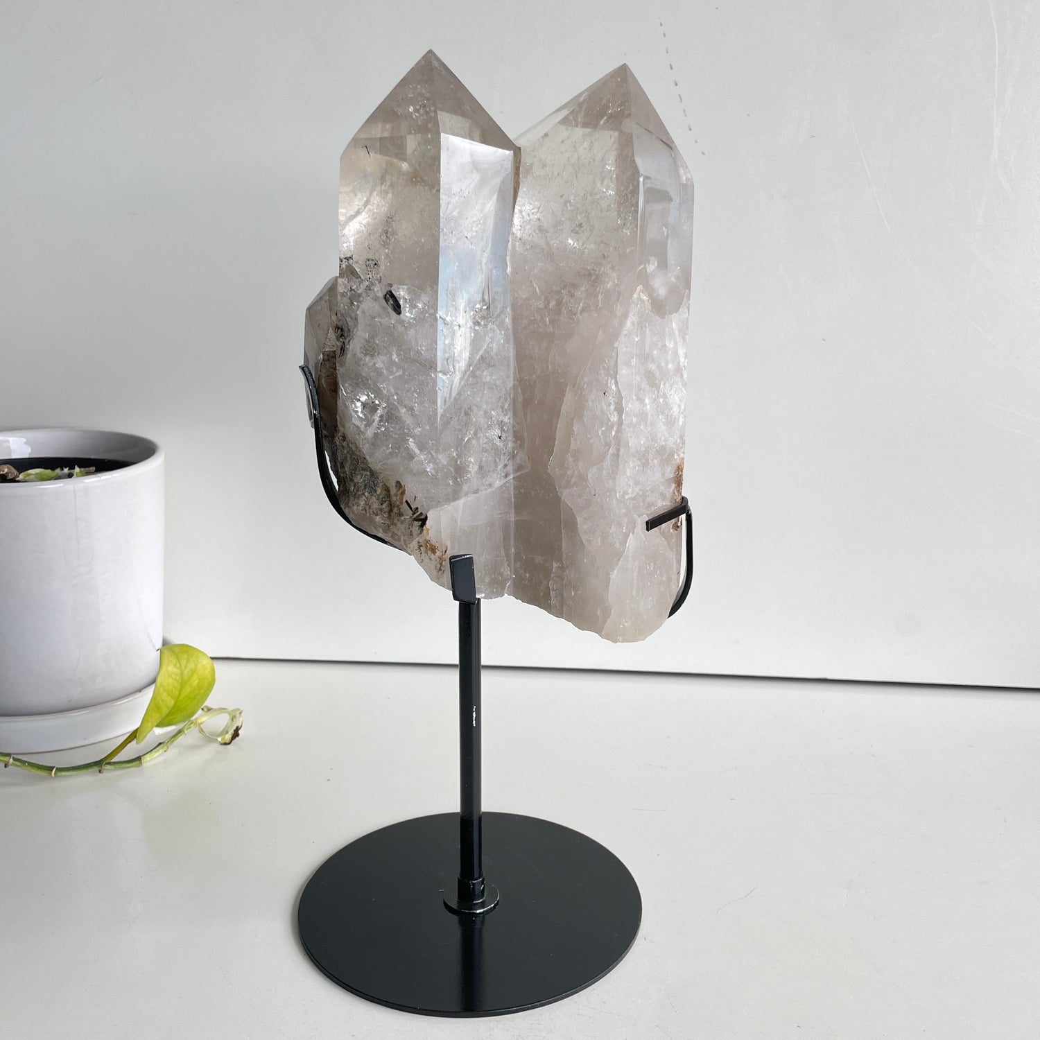 Clear Quartz Triple Point In Stand 21.5cm