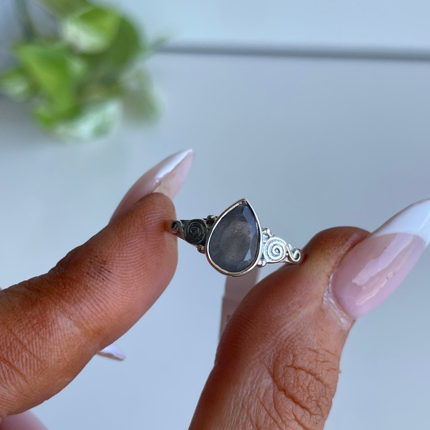 Labradorite Teardrop Ring R4274