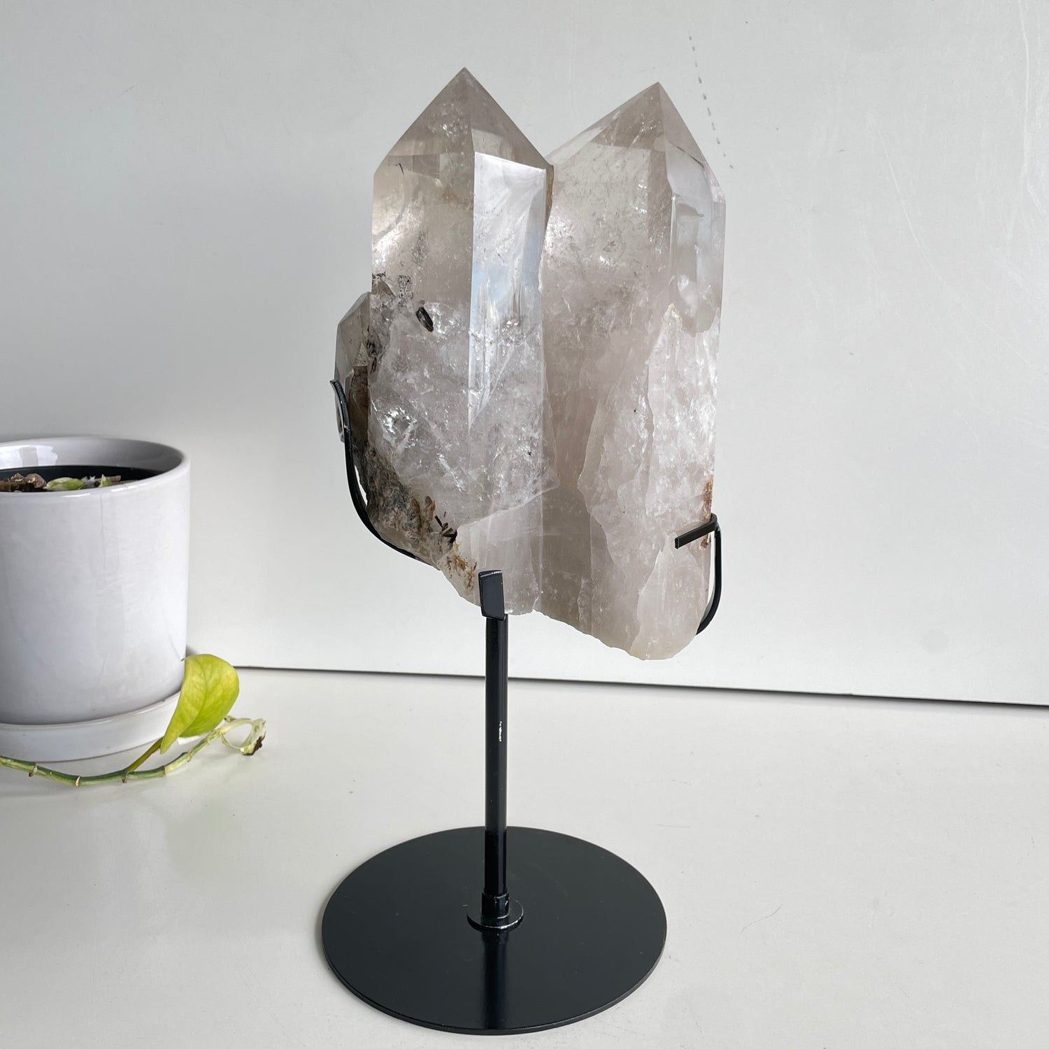 Clear Quartz Triple Point In Stand 21.5cm