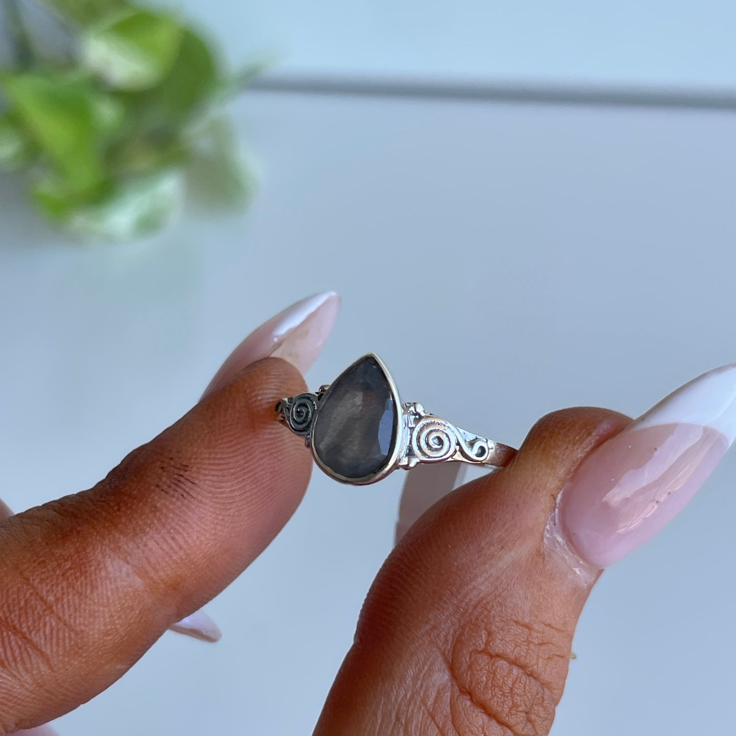 Labradorite Teardrop Ring R4274