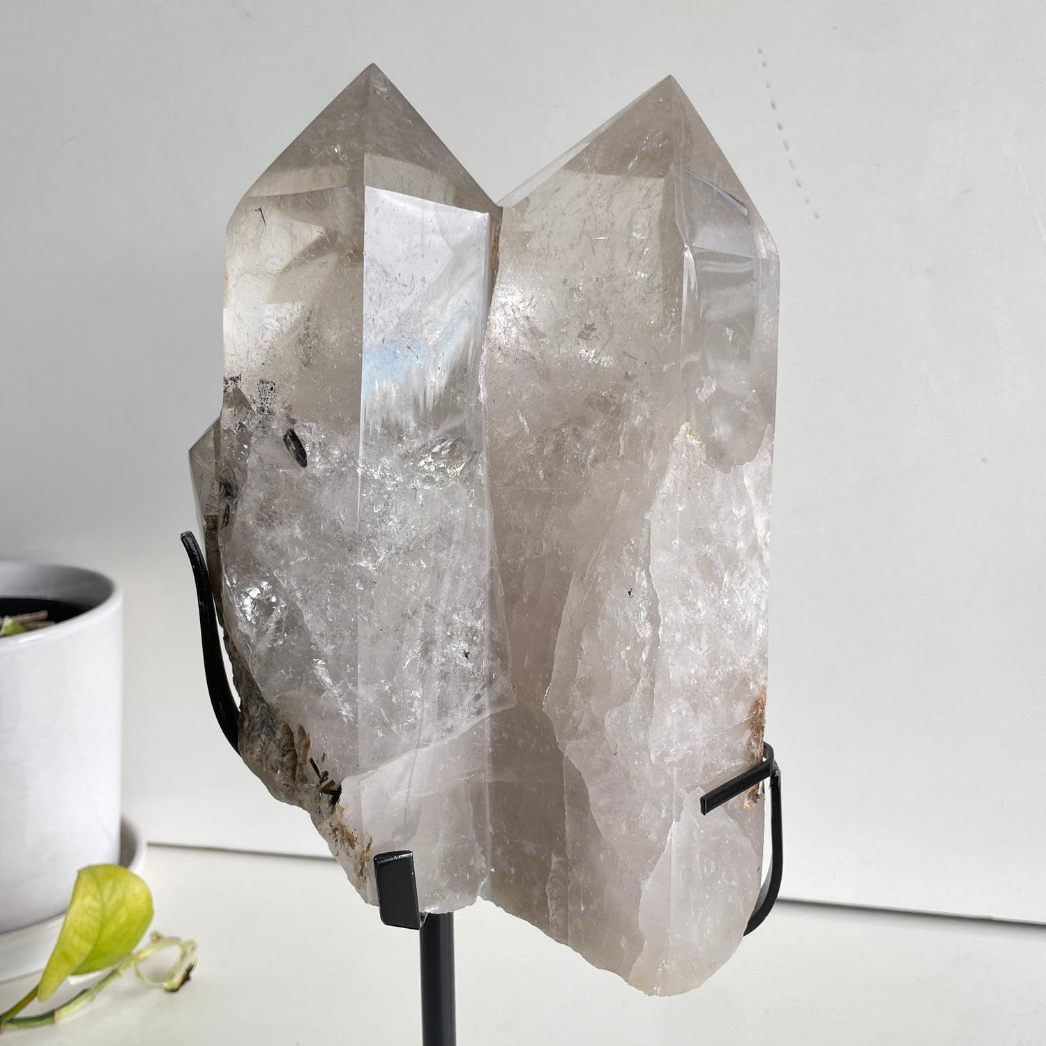 Clear Quartz Triple Point In Stand 21.5cm