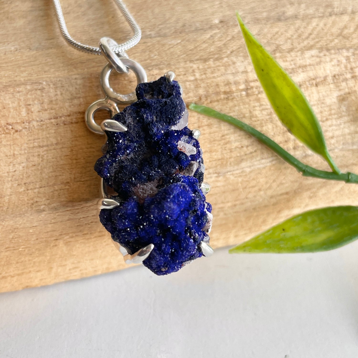 Azurite Raw Pendant