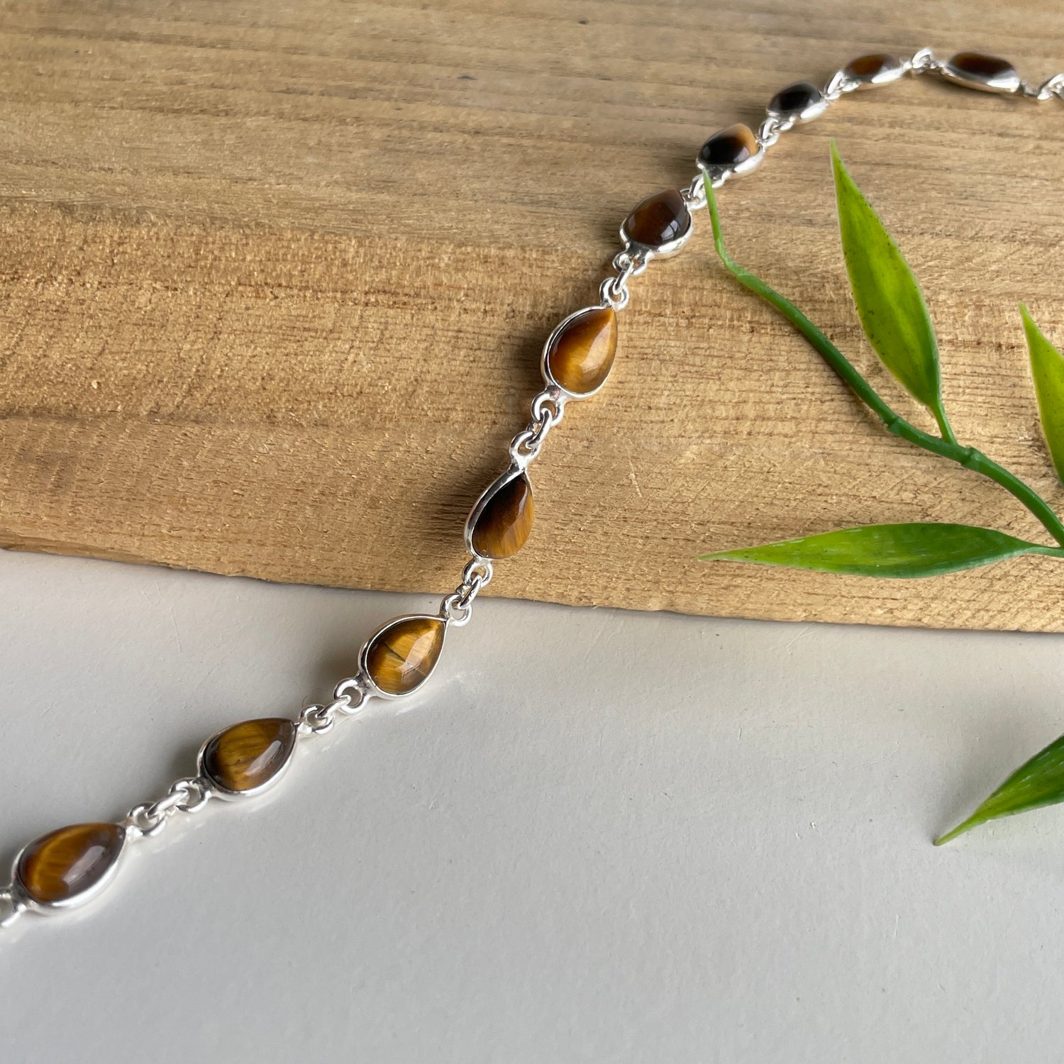 Tigers Eye Teardrop Bracelet