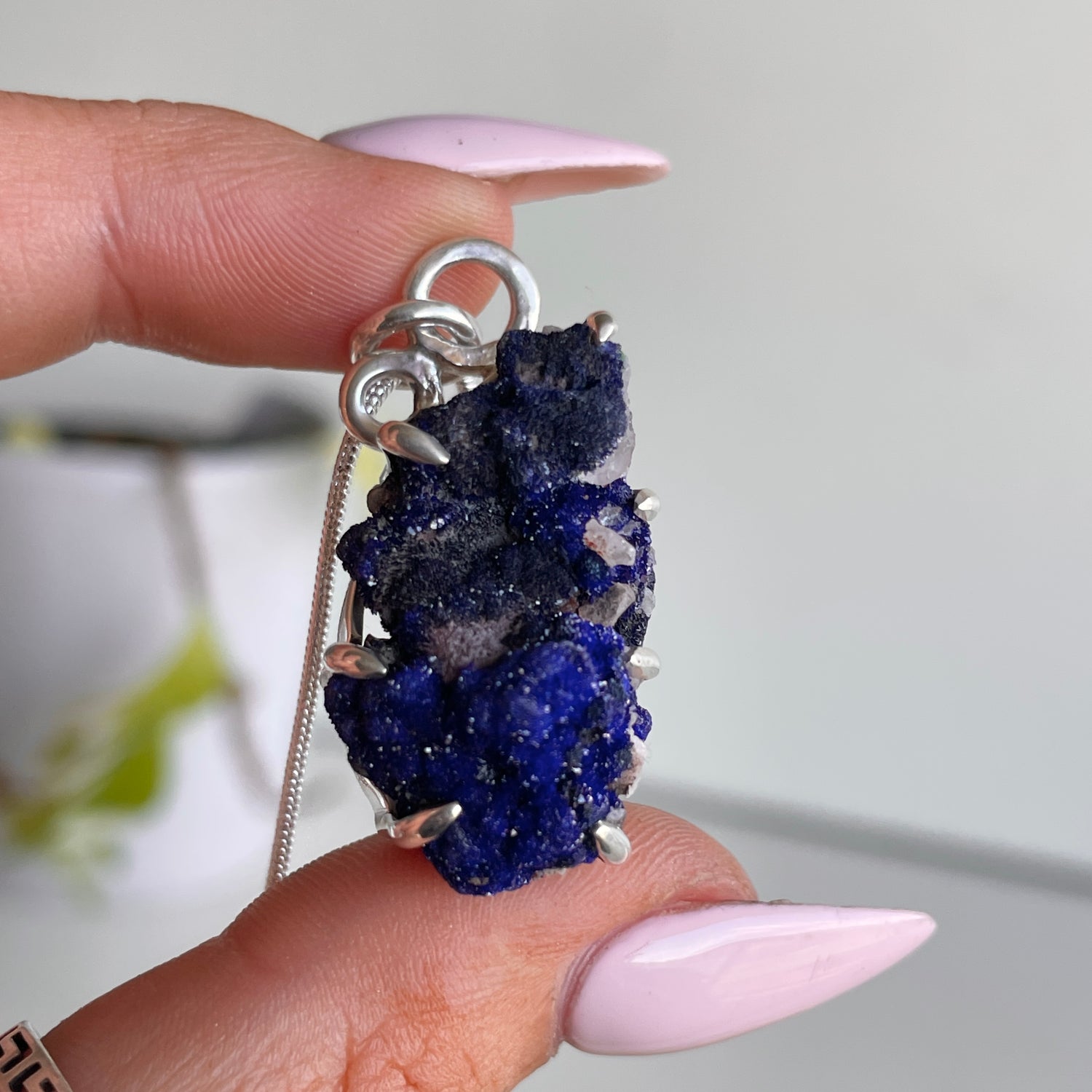 Azurite Raw Pendant