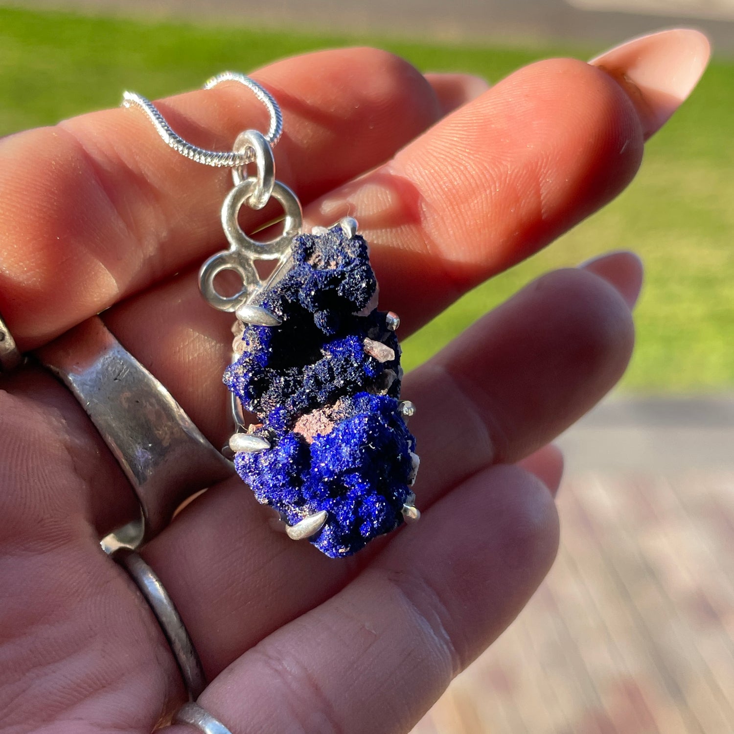 Azurite Raw Pendant