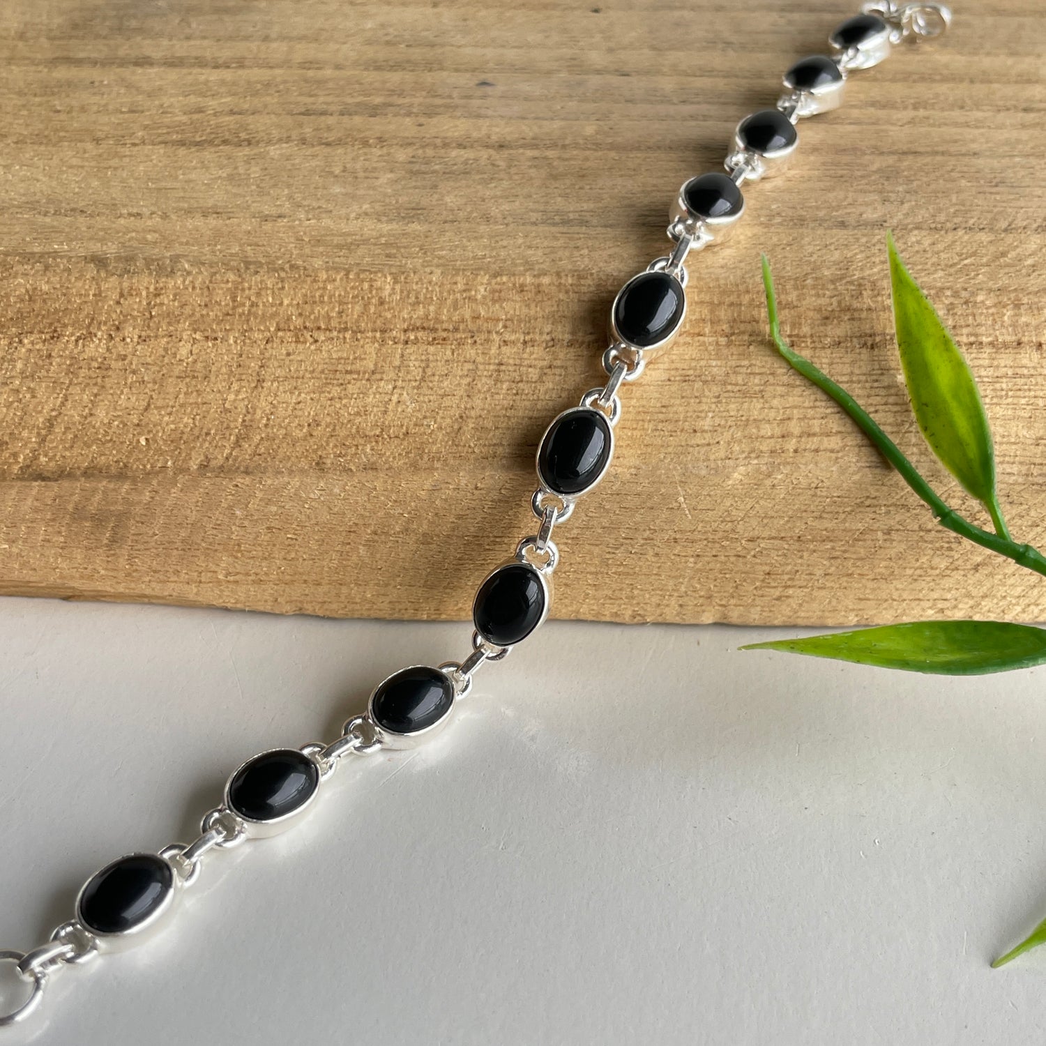 Black Obsidian Oval Bracelet