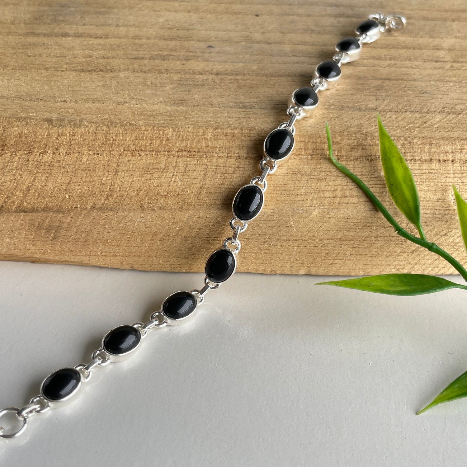 Black Obsidian Oval Bracelet