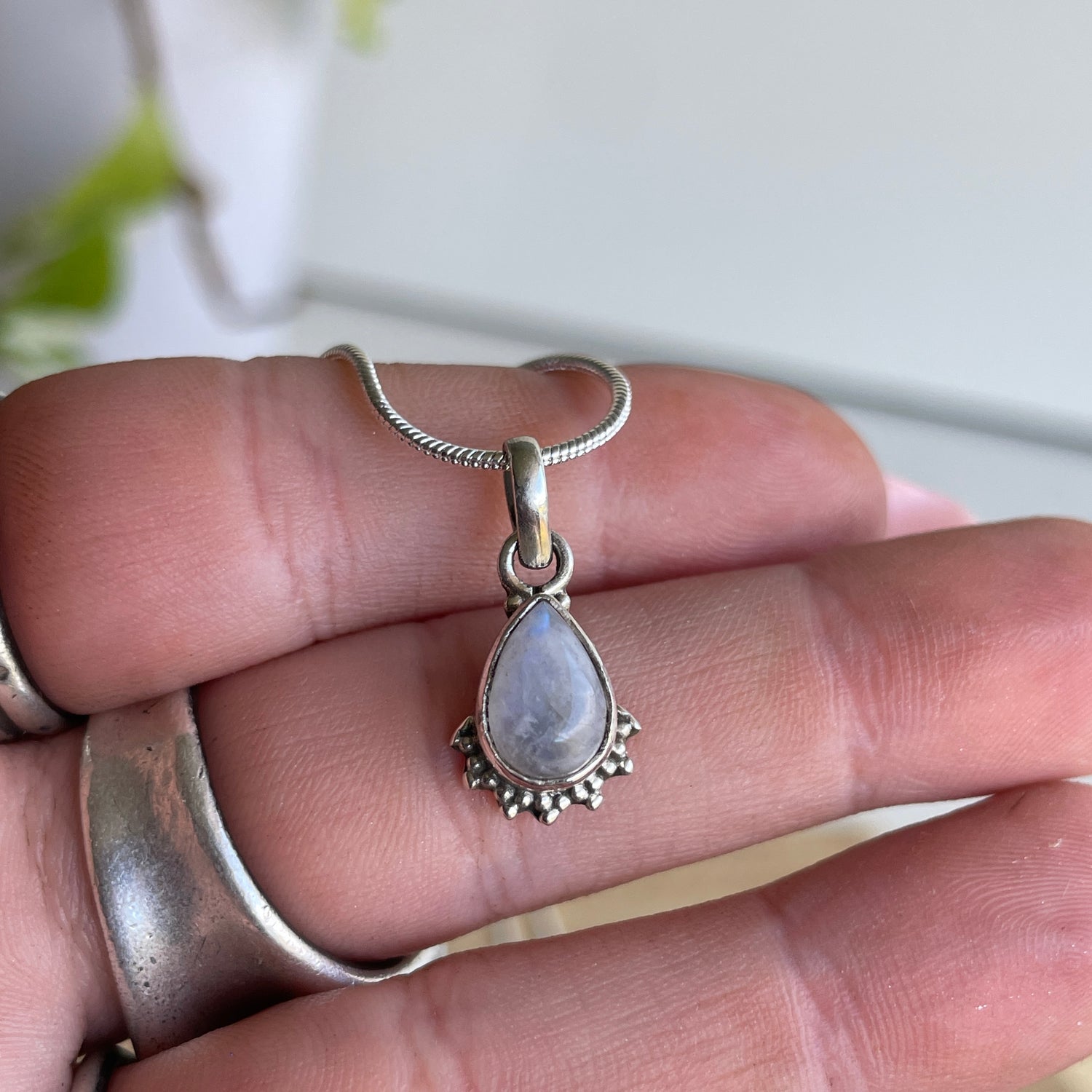 Moonstone Teardrop Pendant