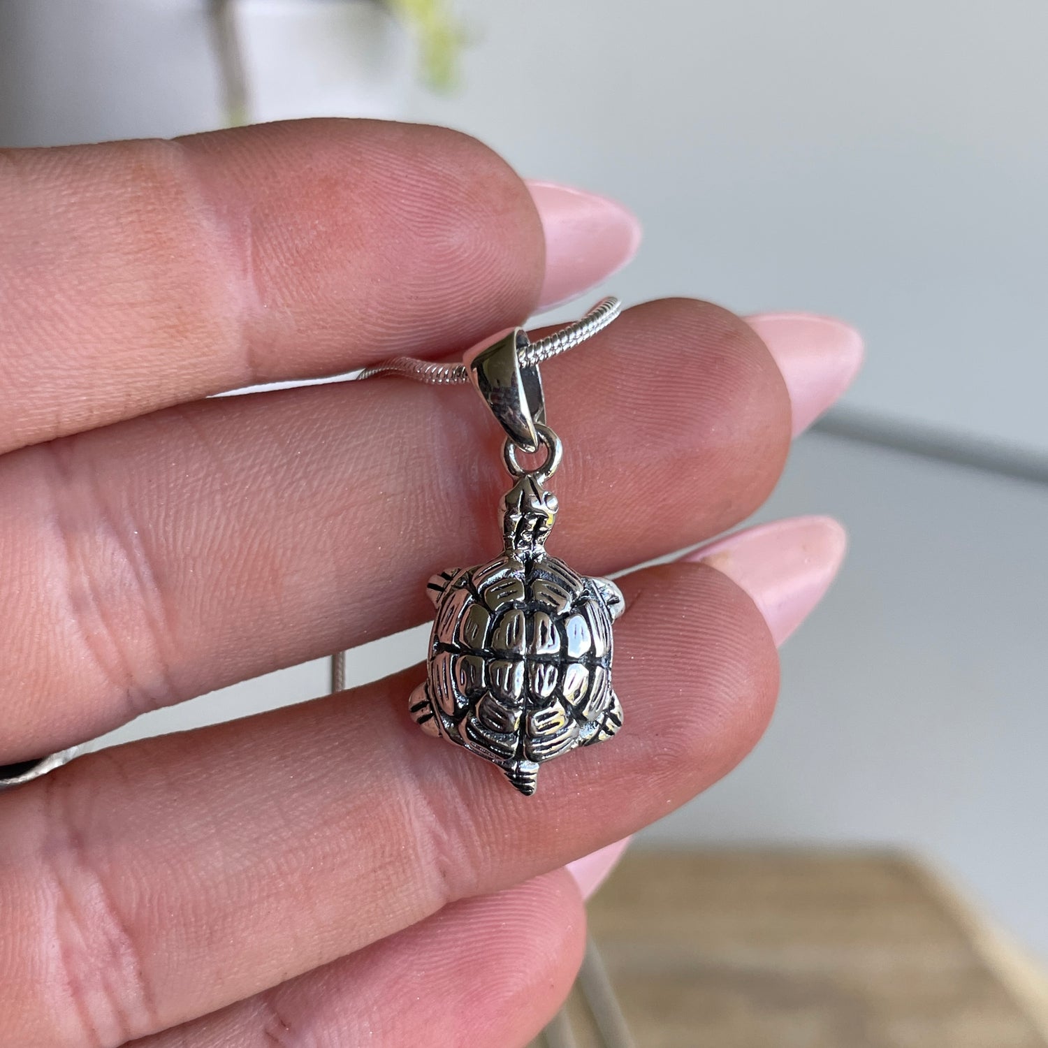 Silver Turtle Pendant
