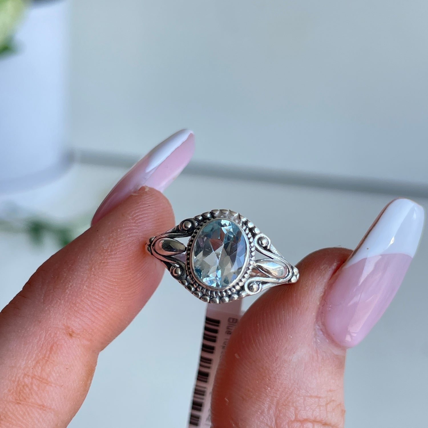 Blue Topaz Oval Ring R4042