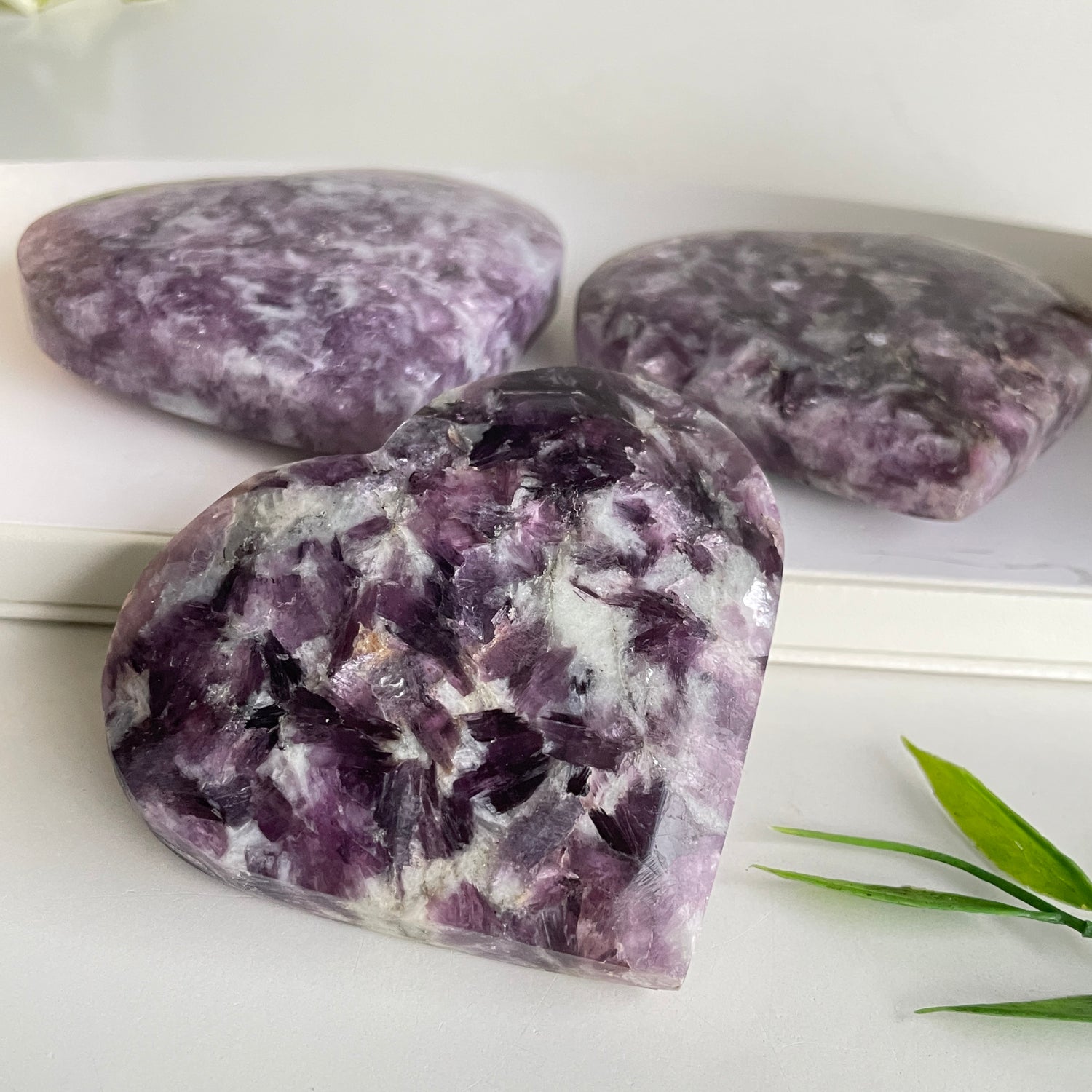 Lepidolite Heart Large