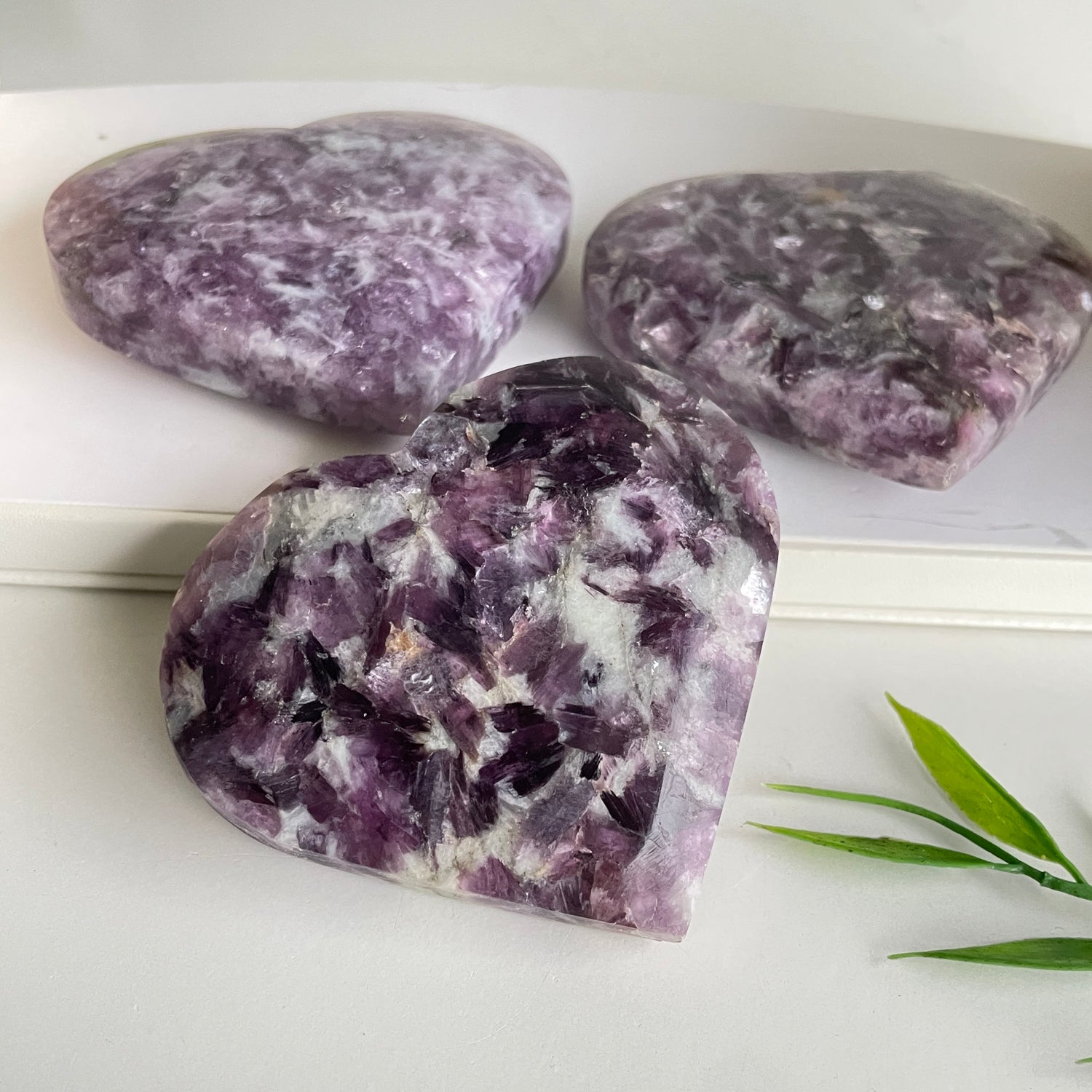 Lepidolite Heart Large